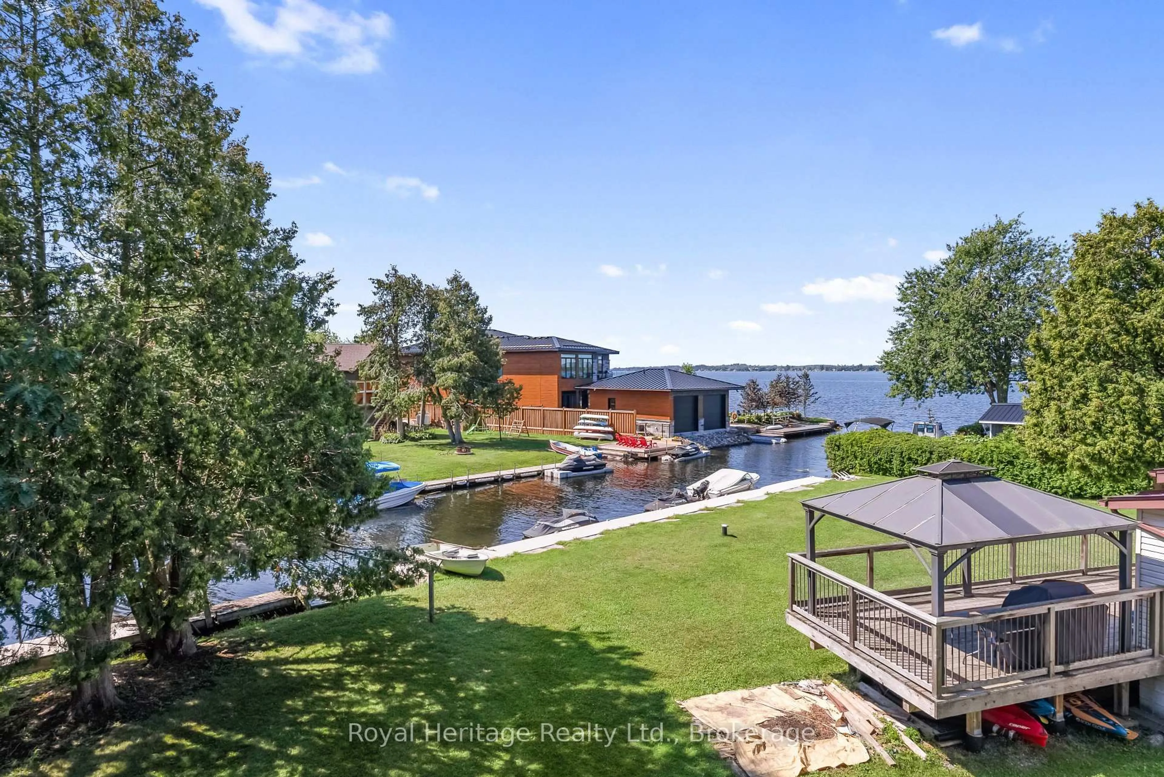 A pic from outside/outdoor area/front of a property/back of a property/a pic from drone, water/lake/river/ocean view for 9 Gold St, Kawartha Lakes Ontario K0M 1N0