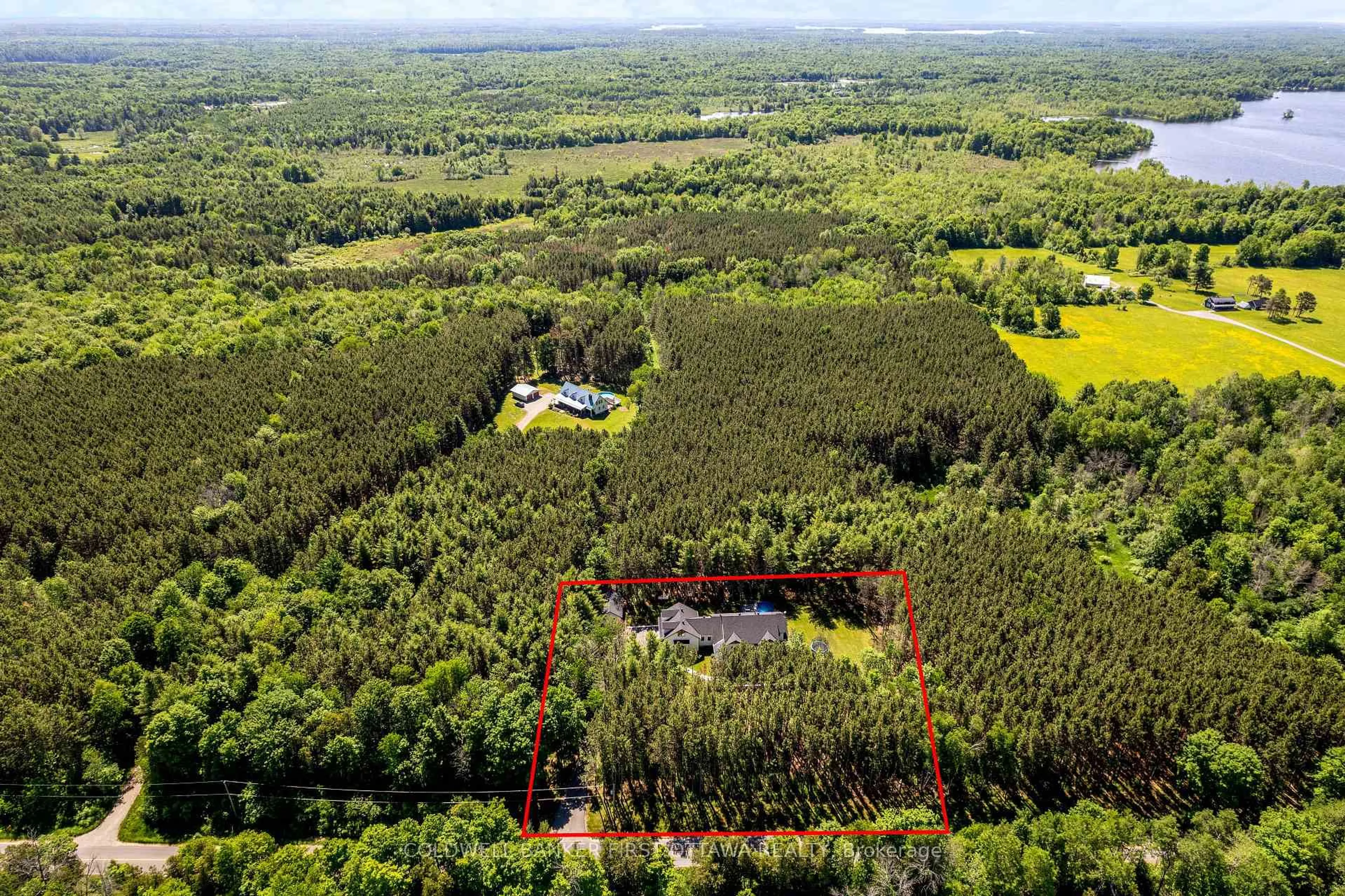 A pic from outside/outdoor area/front of a property/back of a property/a pic from drone, forest/trees view for 793 Powers Rd, Perth Ontario K7H 3C5