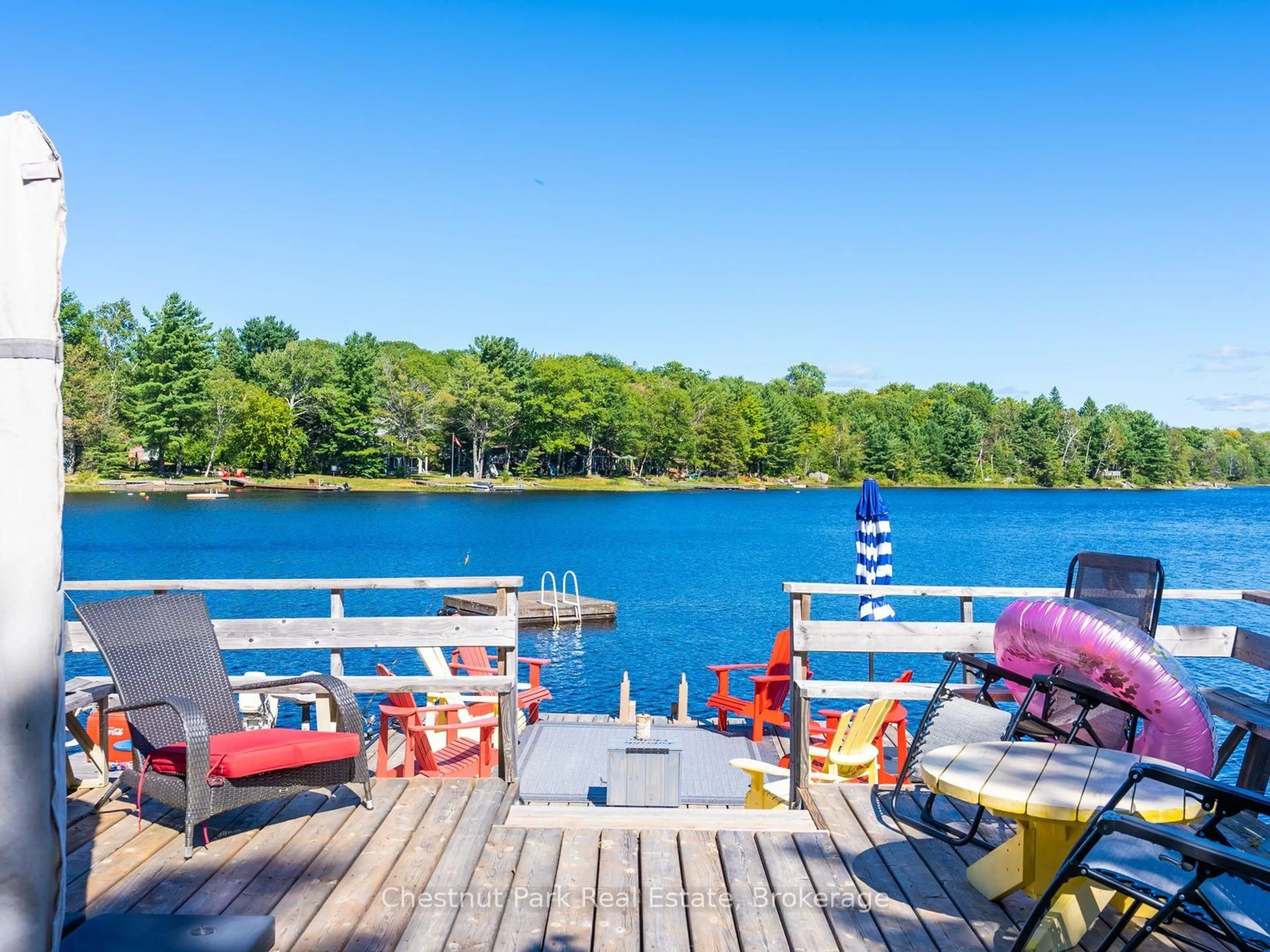 Patio, water/lake/river/ocean view for 179 Haggart Lake Rd, Georgian Bay Ontario P0C 1H0