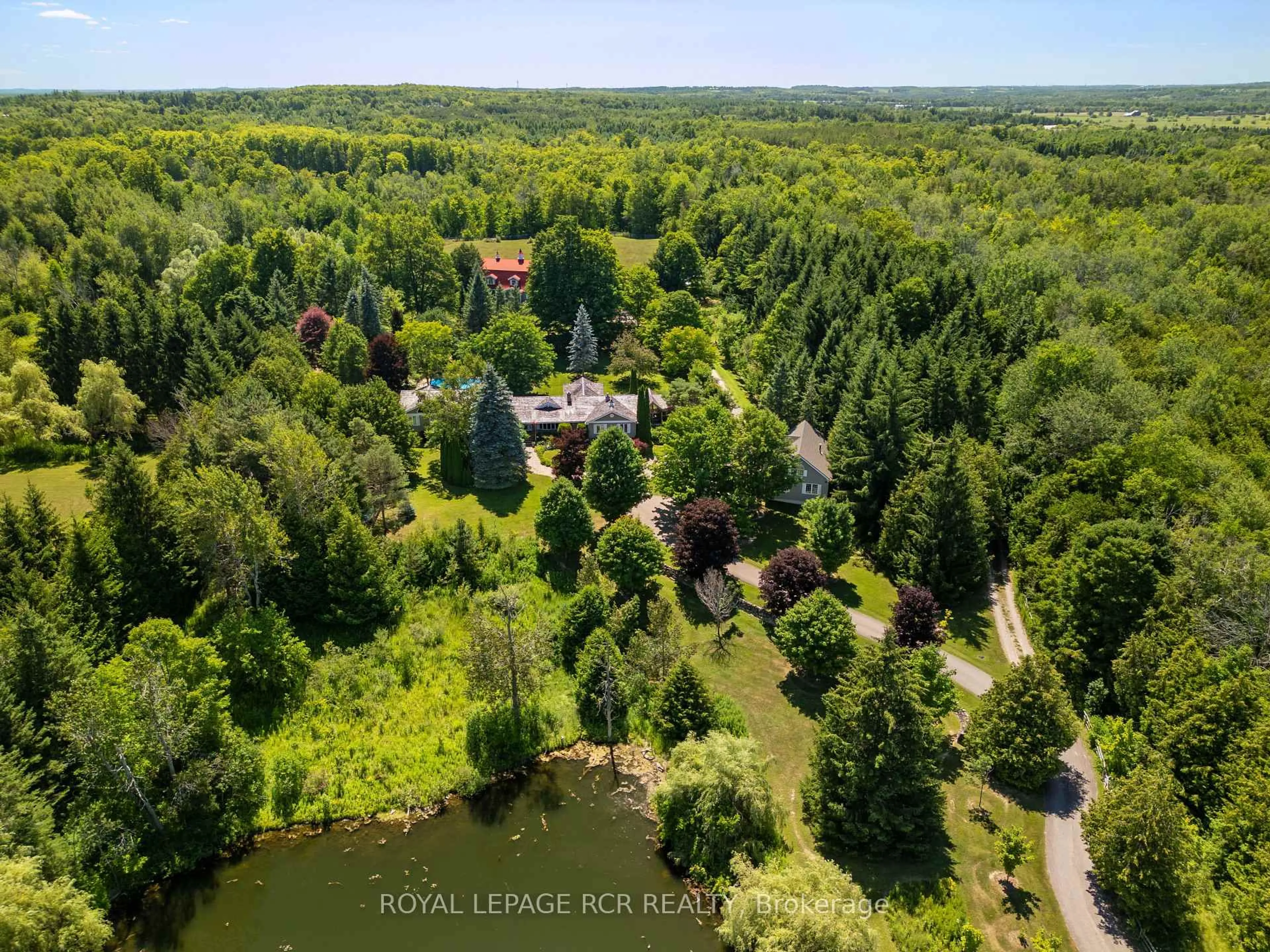A pic from outside/outdoor area/front of a property/back of a property/a pic from drone, forest/trees view for 5258 Winston Churchill Blvd, Erin Ontario N0B 1T0