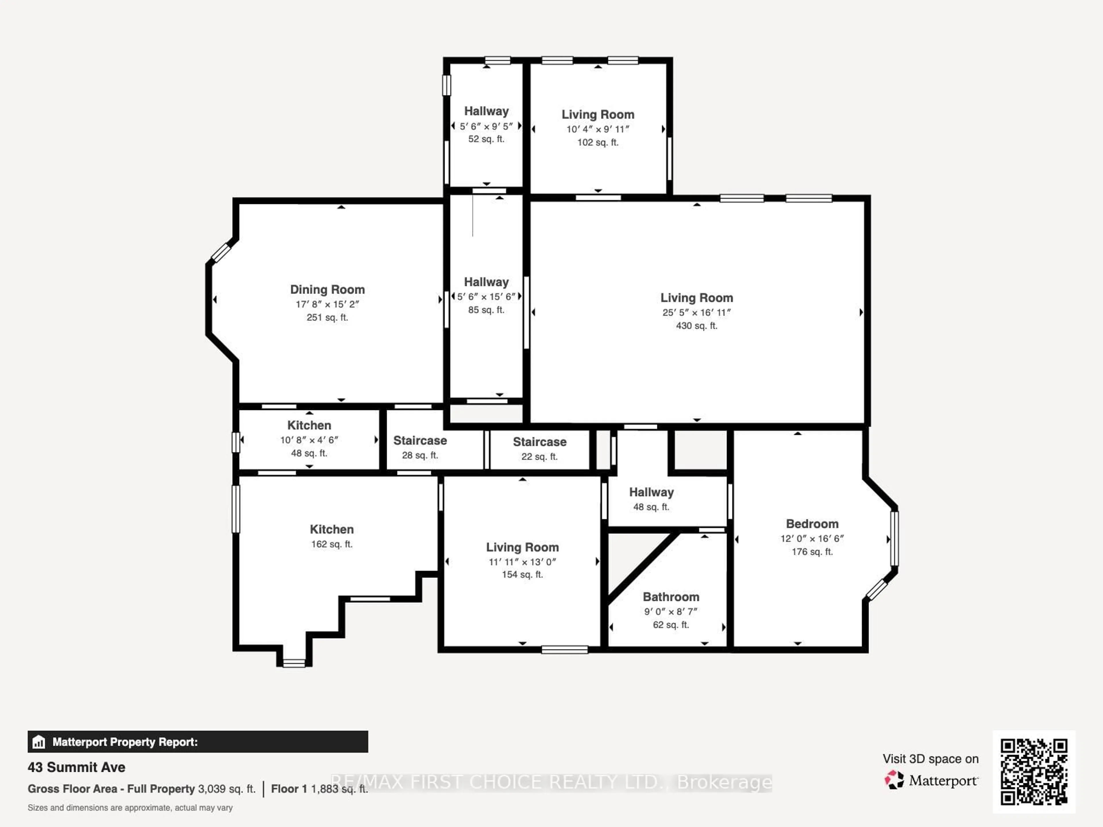 Floor plan for 43 Summit Ave, Thunder Bay Ontario P7B 3N7