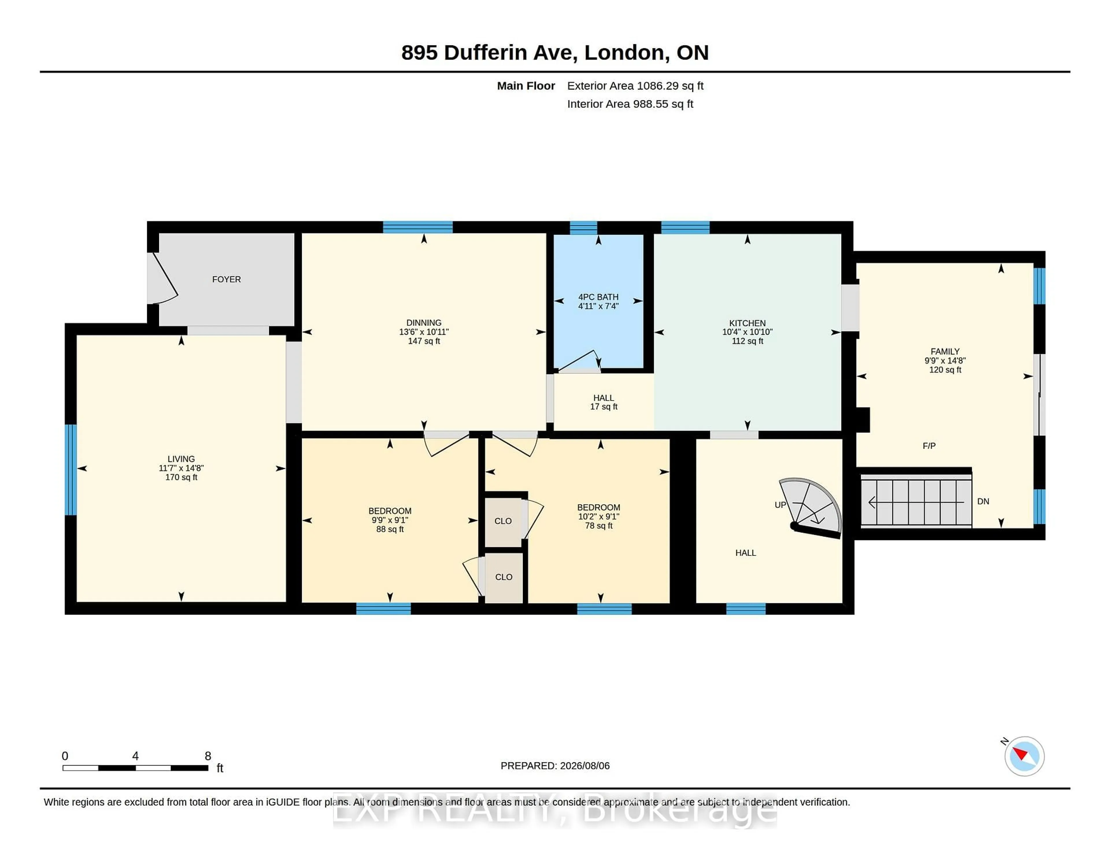 Floor plan for 895 Dufferin Ave, London East Ontario N5W 3K3