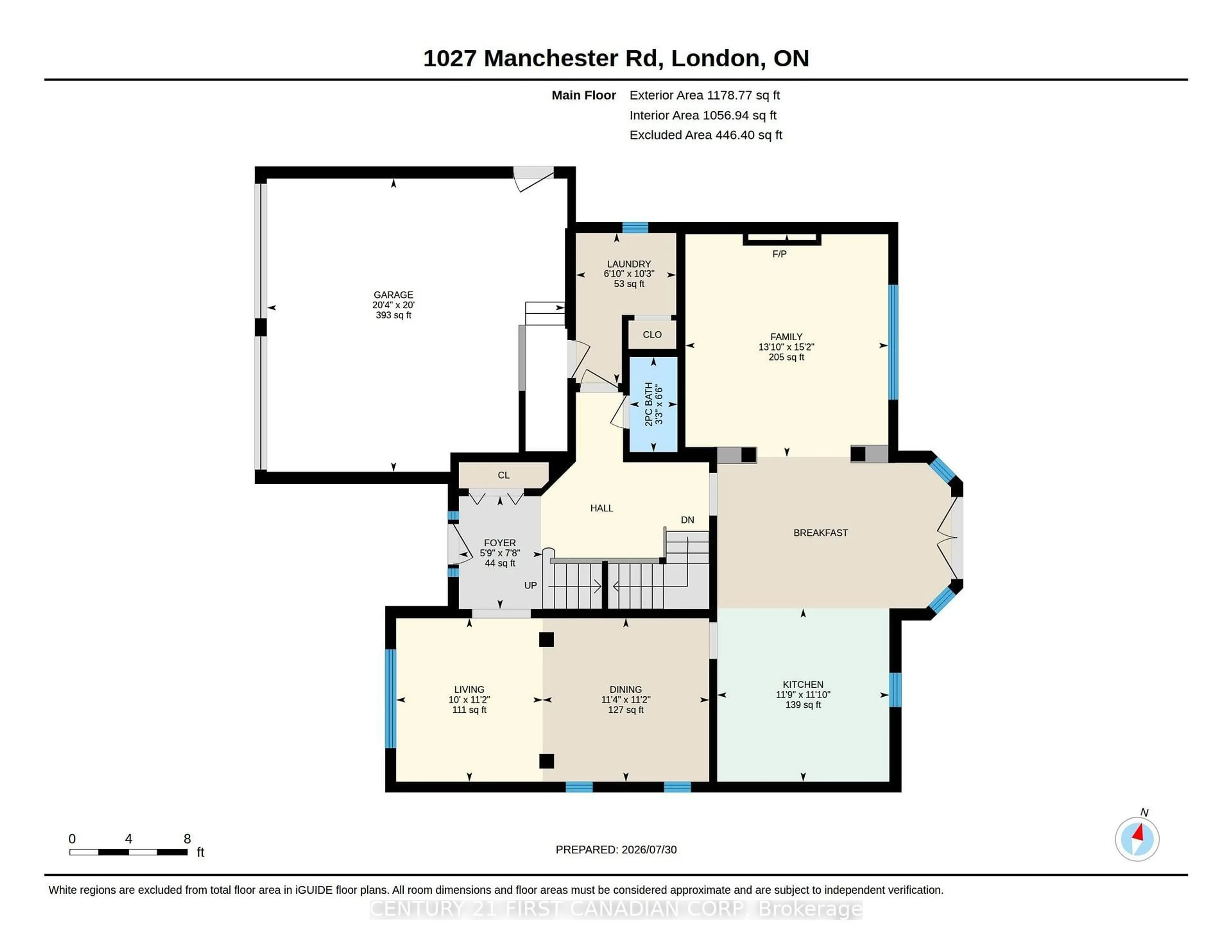 Floor plan for 1027 Manchester Rd, London North Ontario N6H 5J1