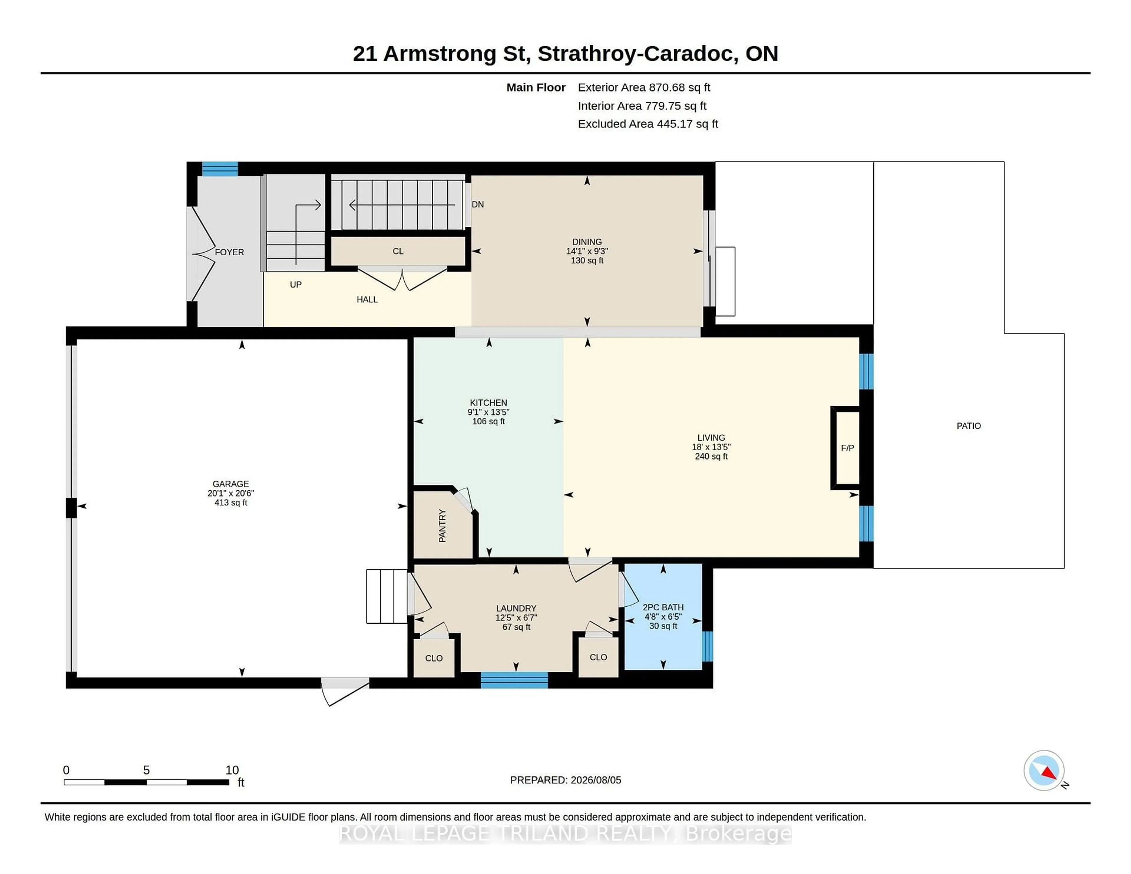 Floor plan for 21 Armstrong St, Strathroy-Caradoc Ontario N0L 1W0