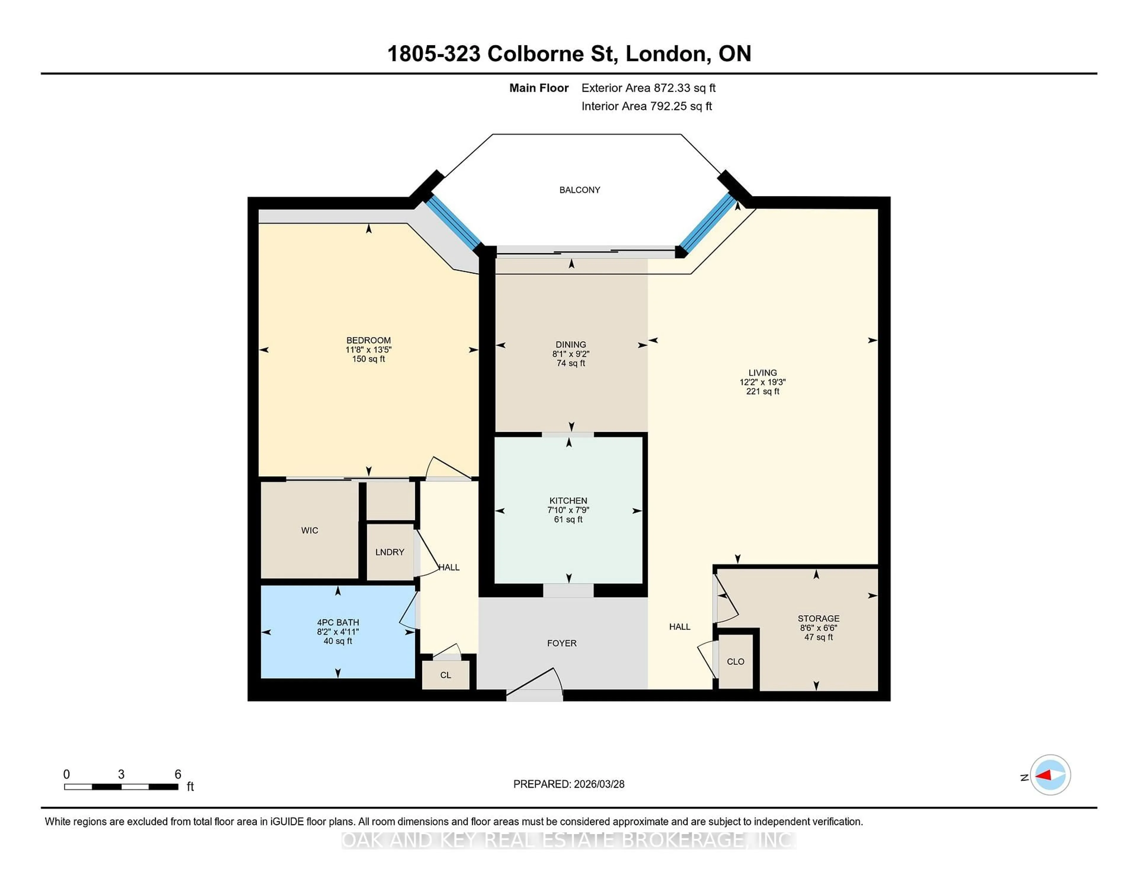 Floor plan for 323 Colborne St #1805, London East Ontario N6B 3N8