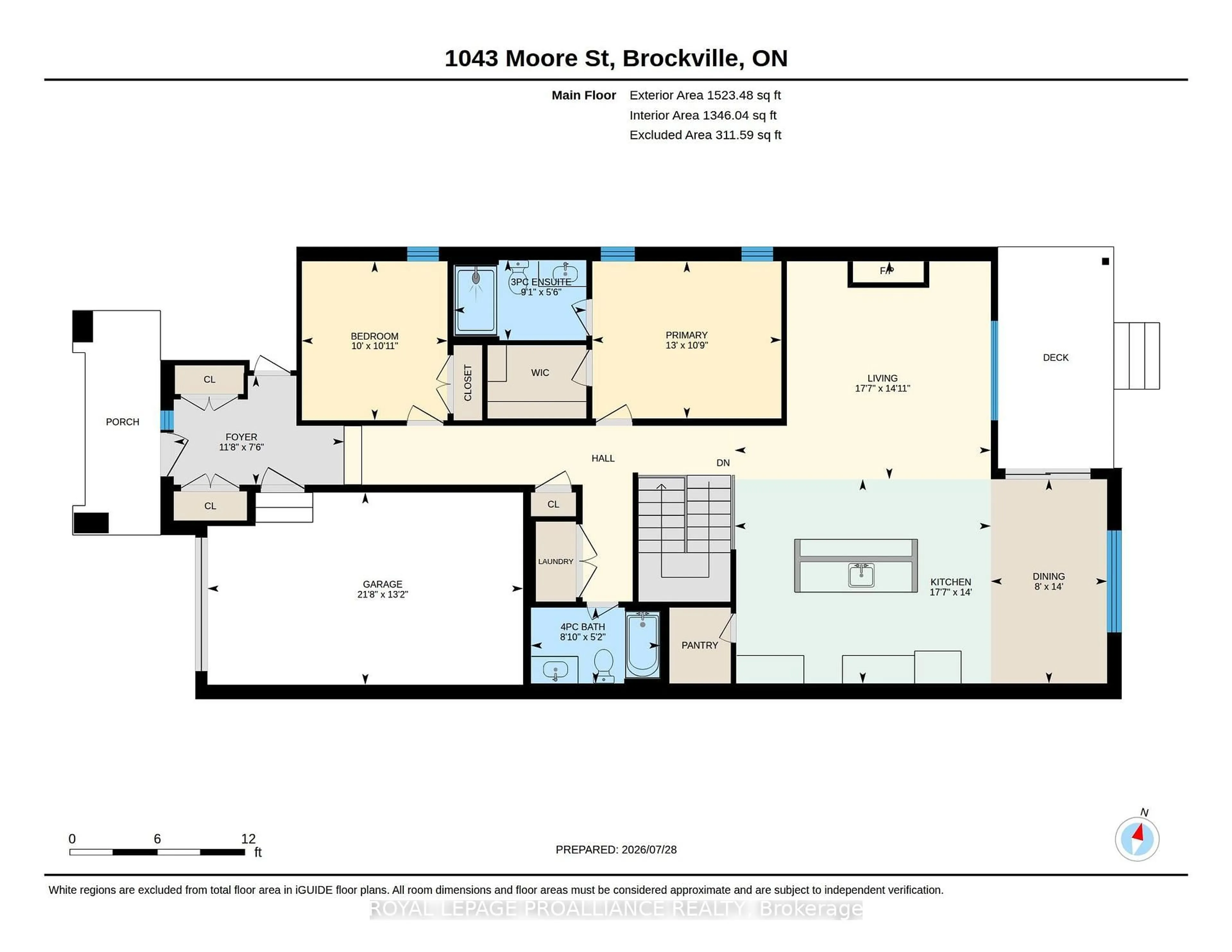 Floor plan for 1043 Moore St, Brockville Ontario K6V 0H1