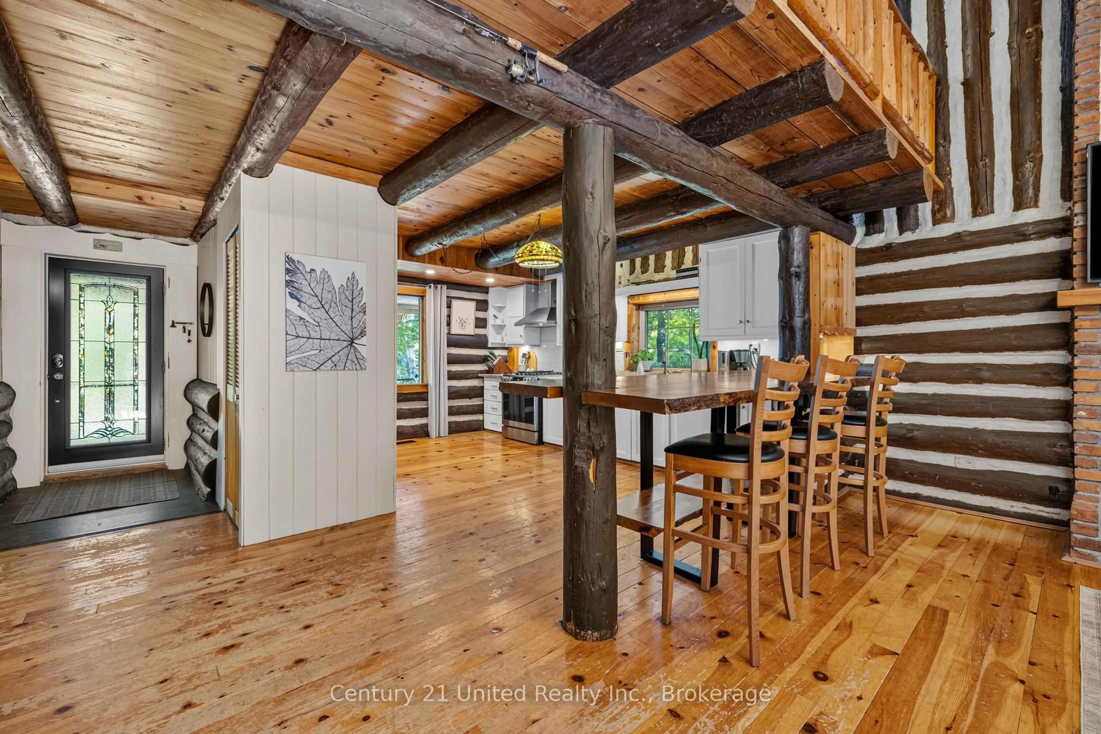 Rustic kitchen, wood/laminate floor for 1766 English Line, Douro-Dummer Ontario K0L 3A0
