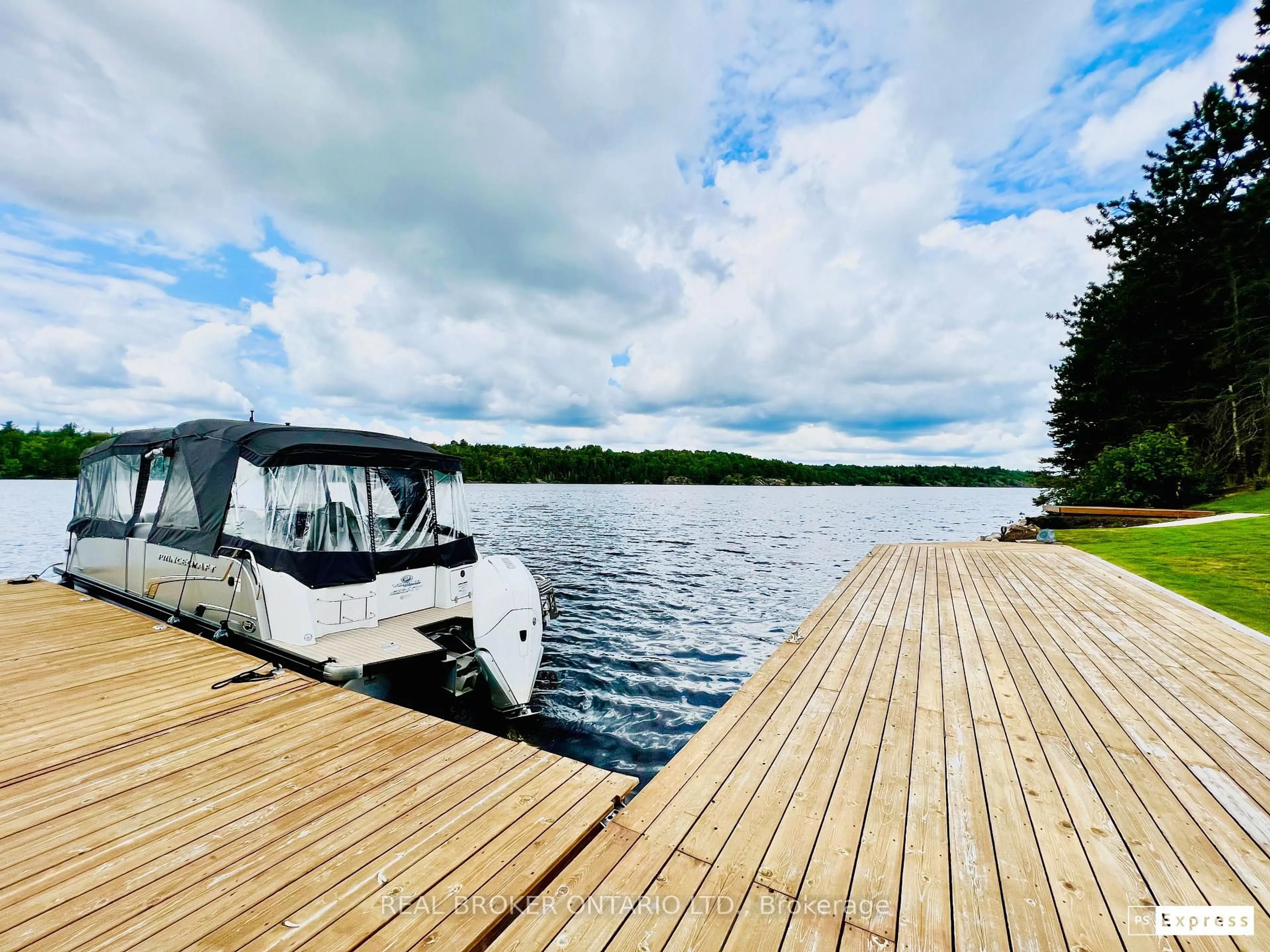 Patio, water/lake/river/ocean view for 7 La Casa Del Lago Rd, Greater Sudbury Ontario P3E 4N1