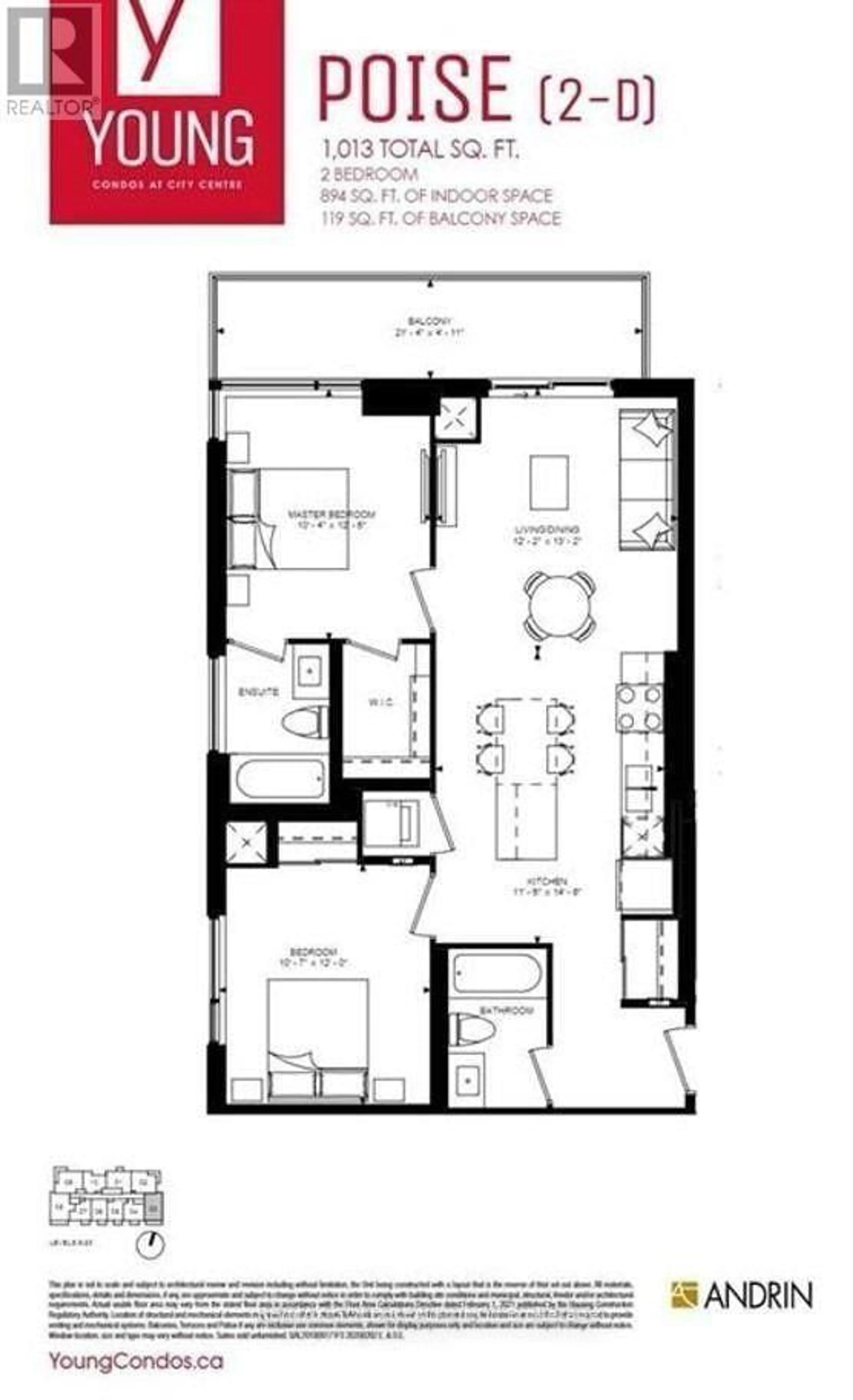 Floor plan for 55 Duke St #903, Kitchener Ontario N2H 0C9