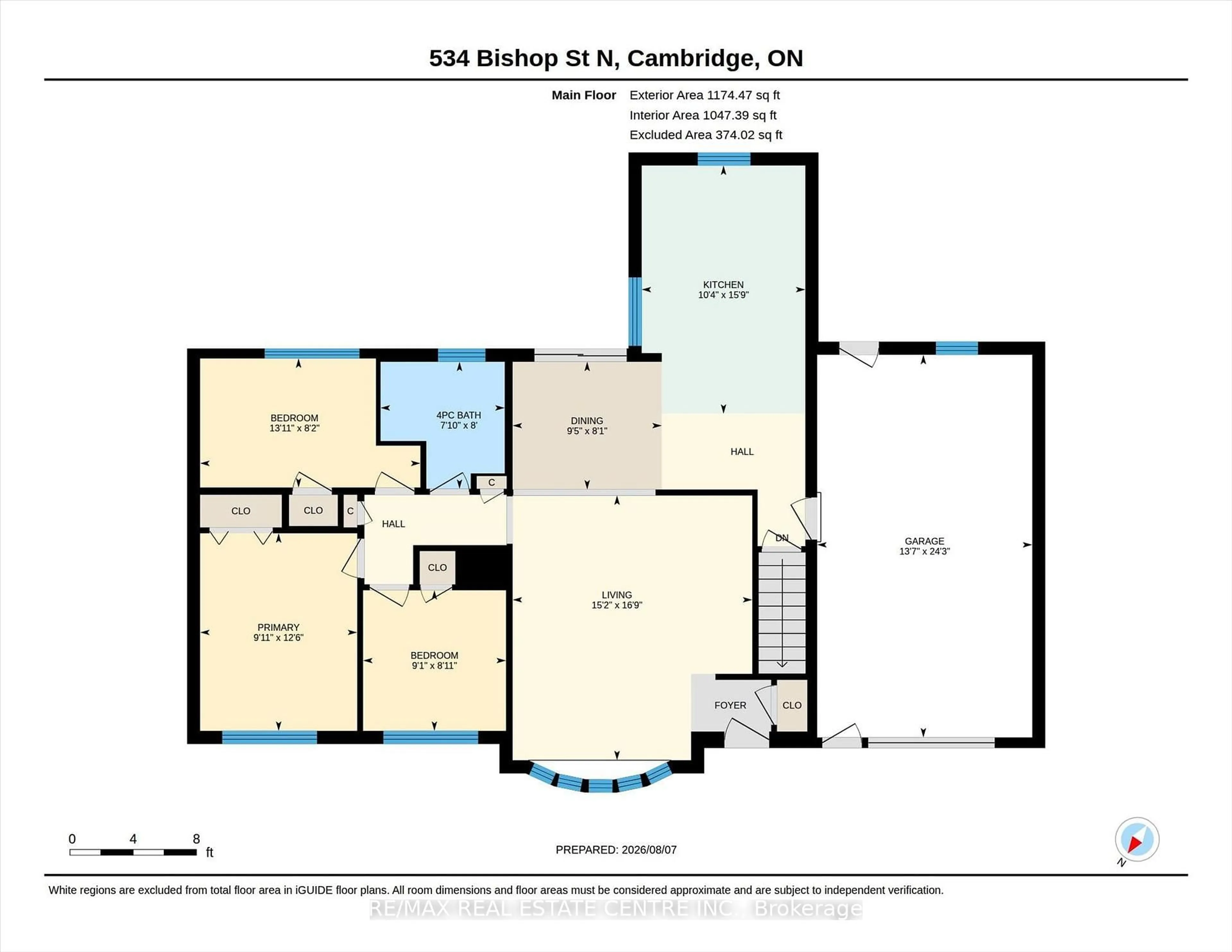 Floor plan for 534 Bishop St, Cambridge Ontario N3H 2K5