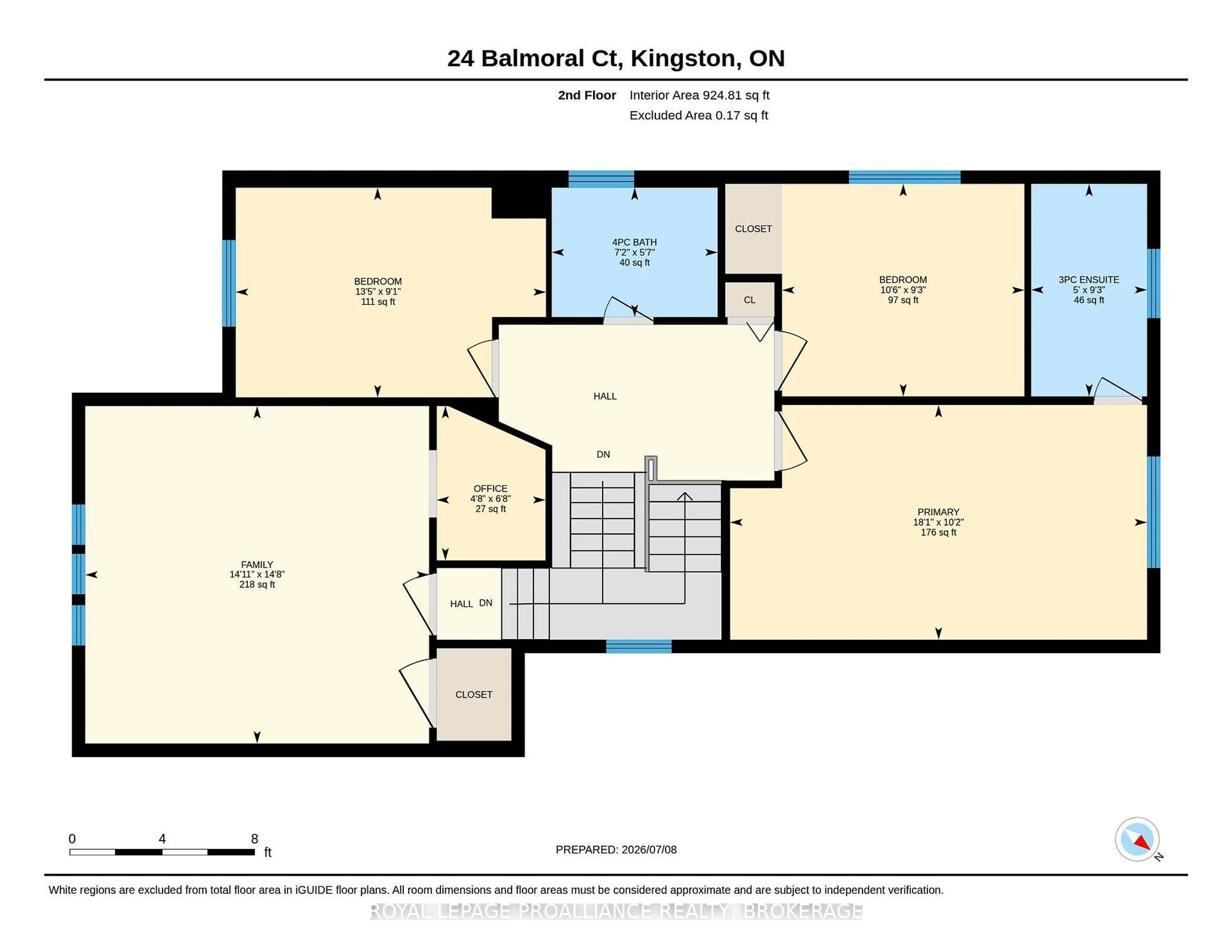 Floor plan for 24 Balmoral Crt, Kingston Ontario K7M 7T1