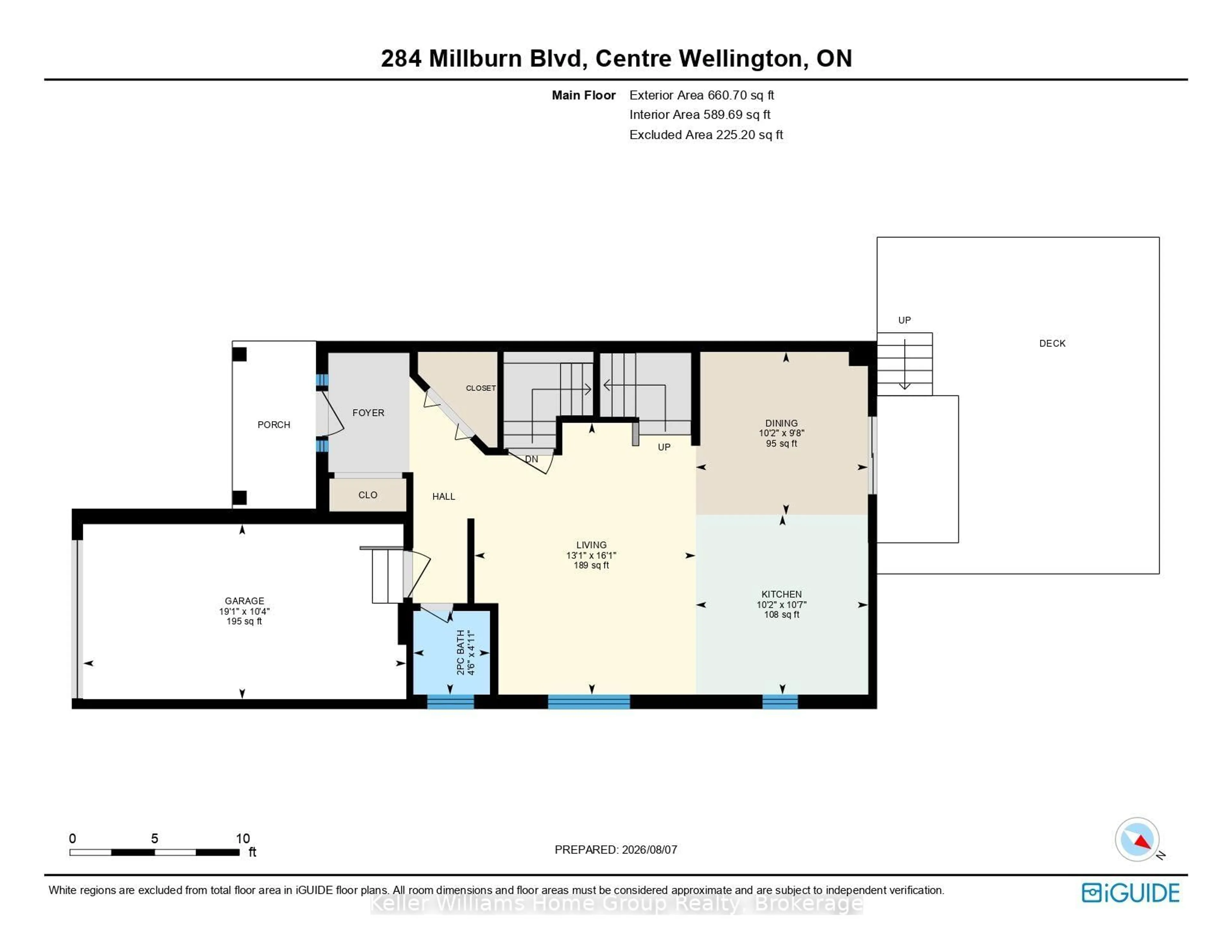 Floor plan for 284 Millburn Blvd, Centre Wellington Ontario N1M 3S3