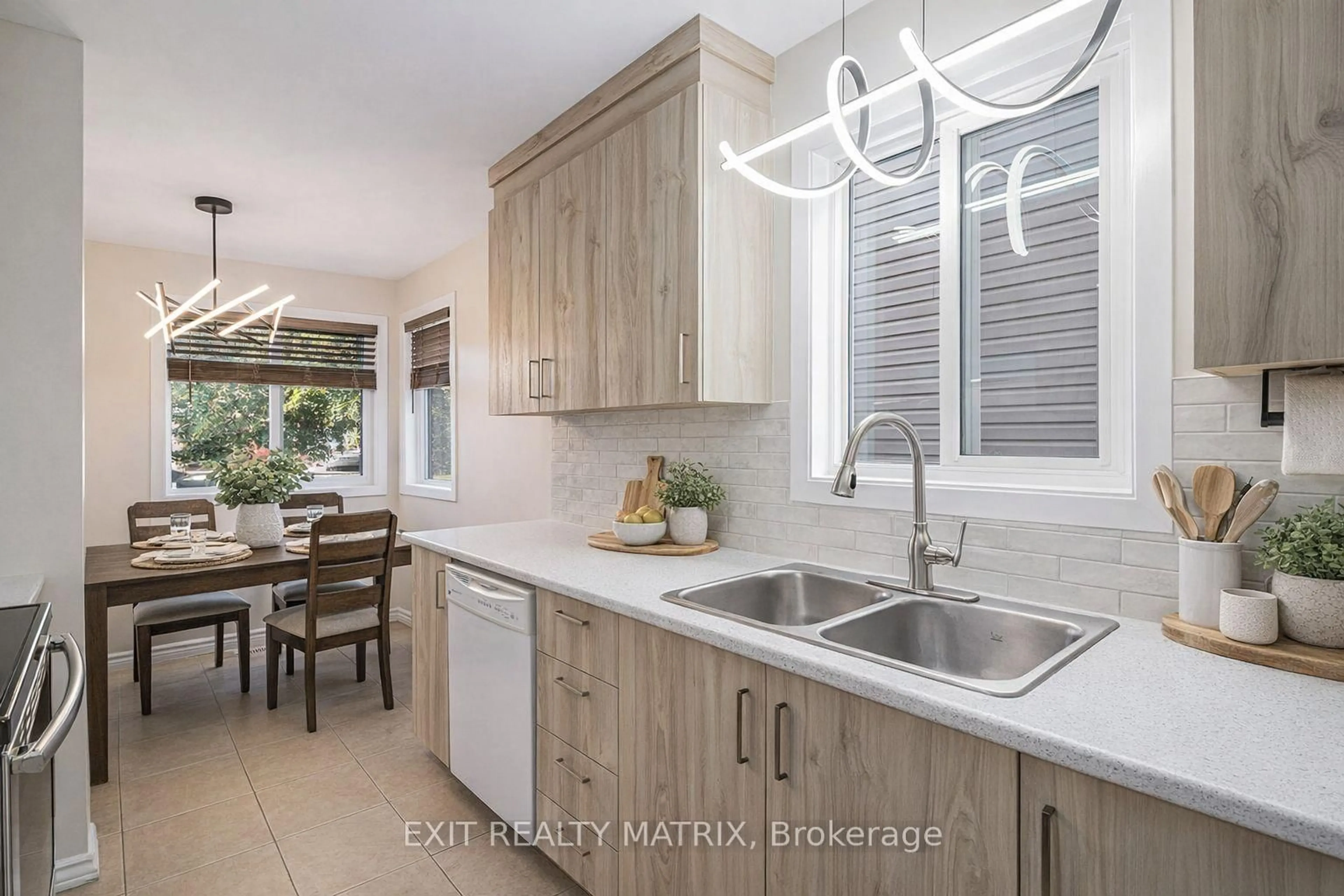 Contemporary kitchen, ceramic/tile floor for 1432 Deavy Way, Ottawa Ontario K1E 2W8