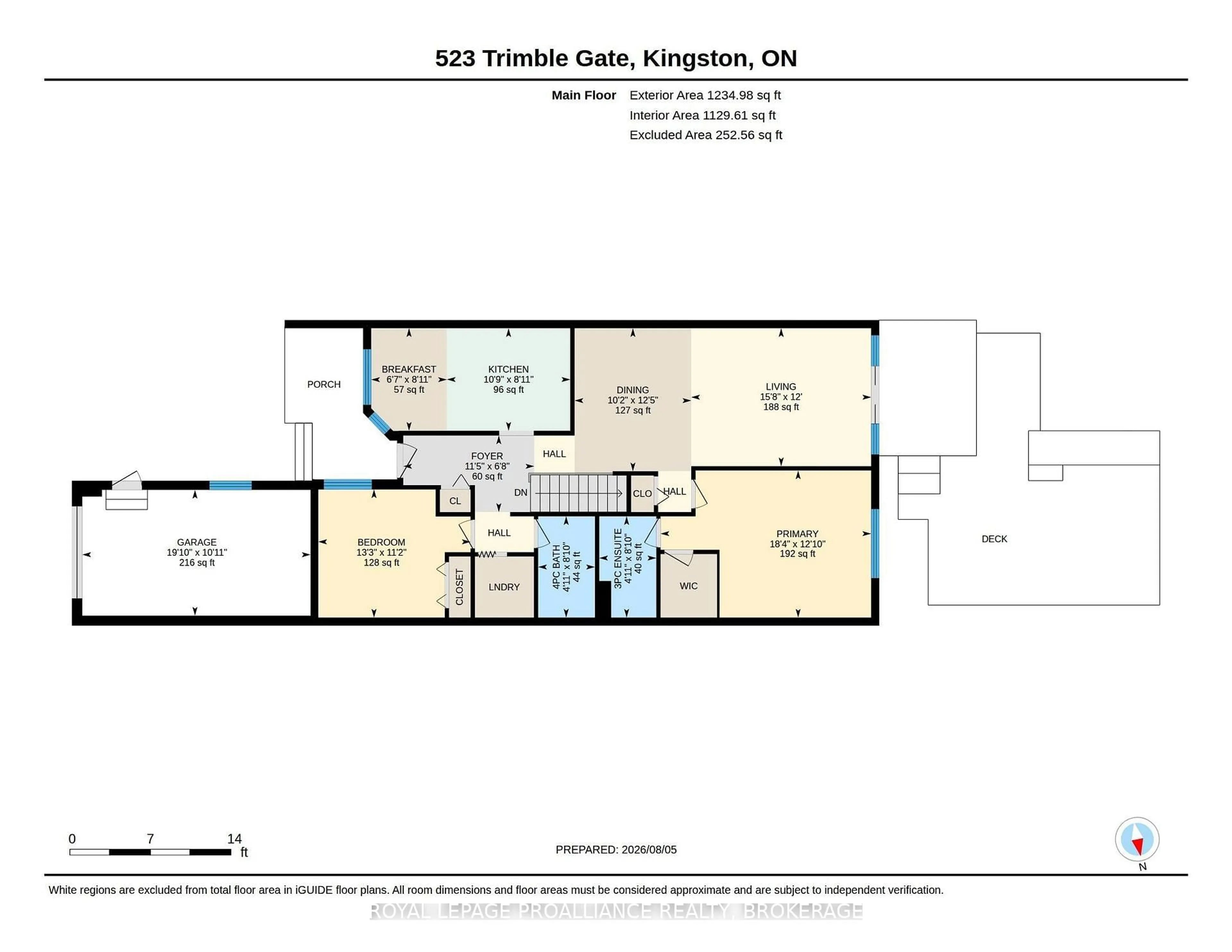 Floor plan for 523 Trimble Gate, Kingston Ontario K7M 8Z2