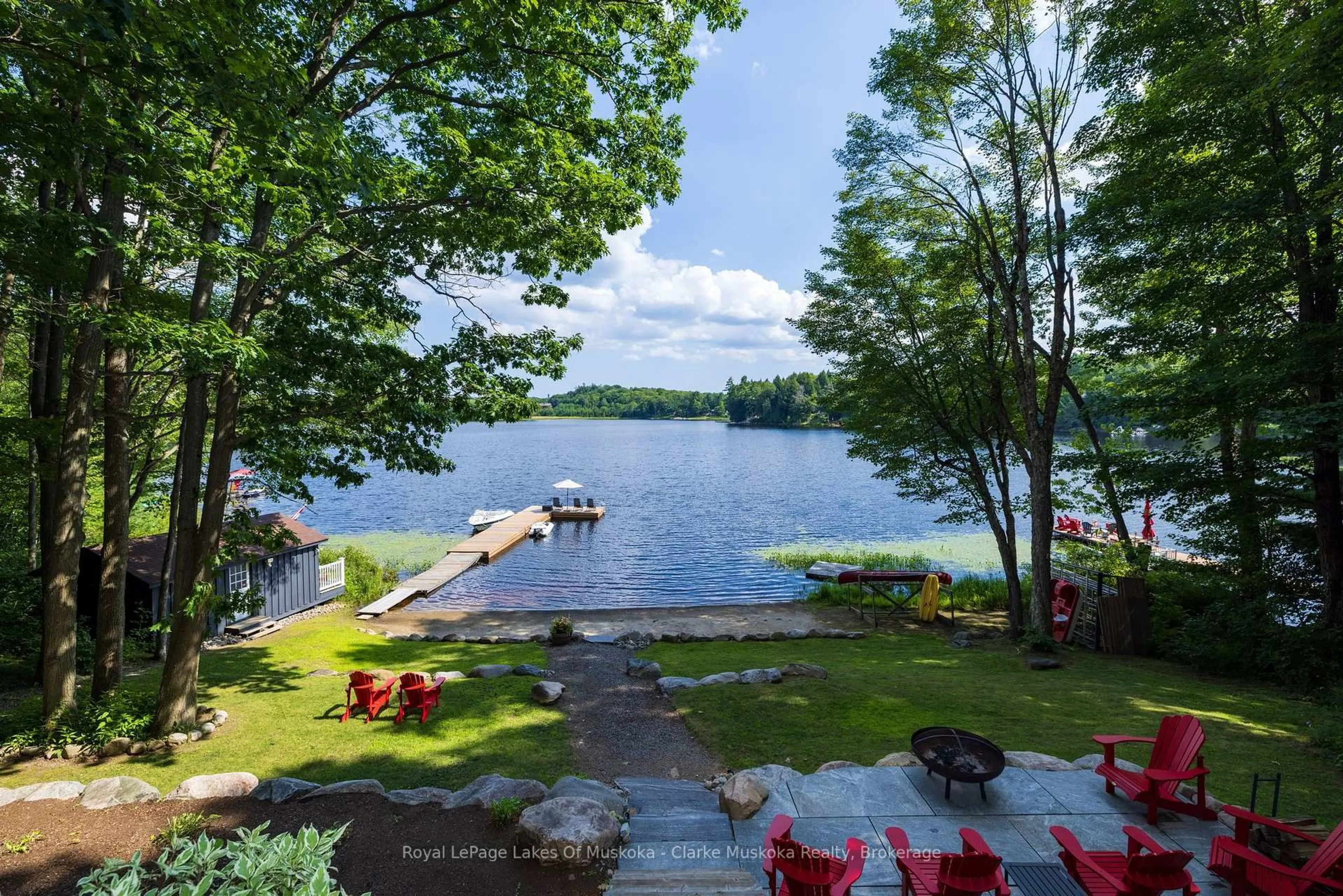 Patio, water/lake/river/ocean view for 1048 Brackenrig Rd, Muskoka Lakes Ontario P0B 1J0
