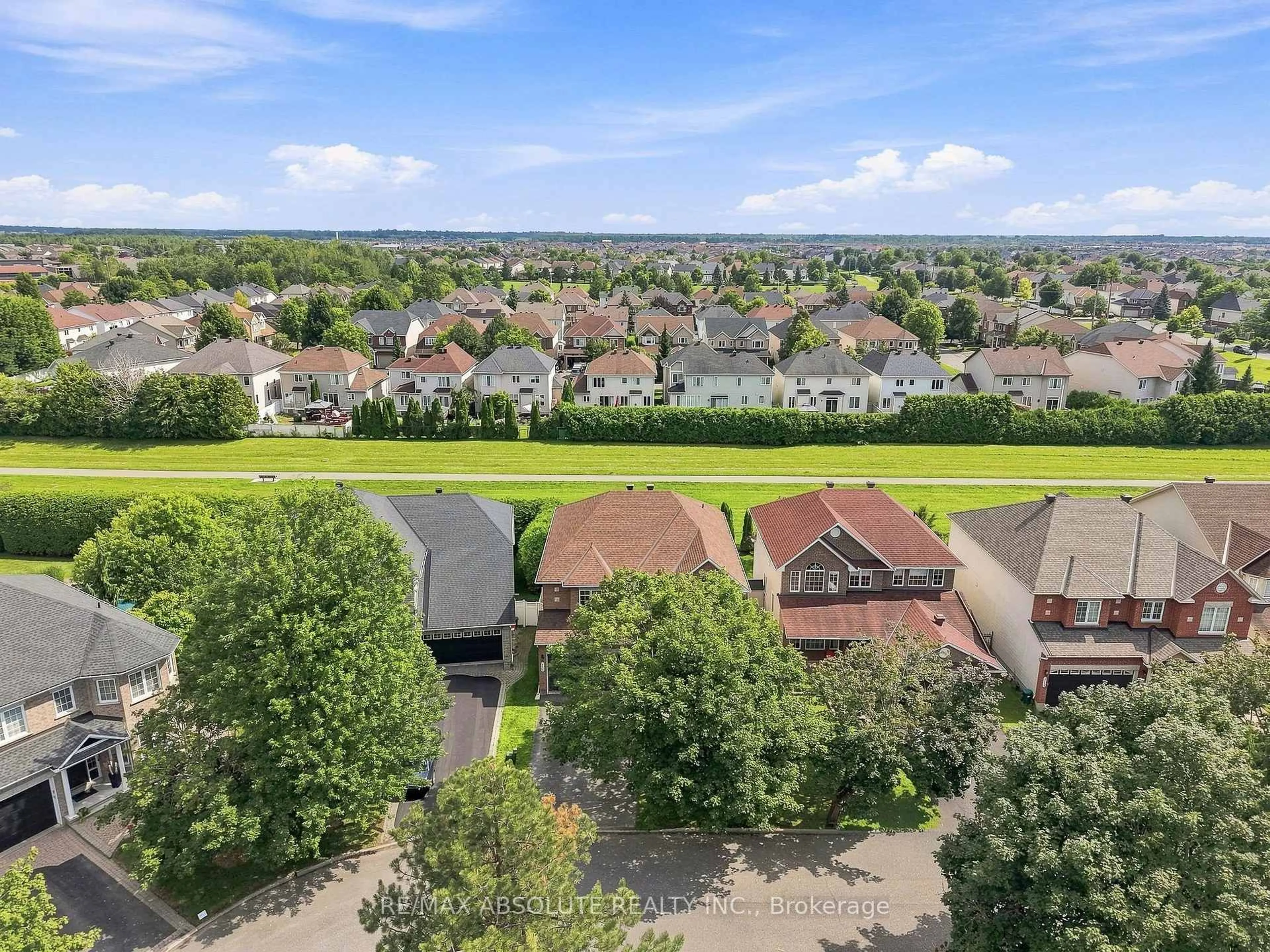 A pic from outside/outdoor area/front of a property/back of a property/a pic from drone, city buildings view from balcony for 2158 Valenceville Cres, Ottawa Ontario K4A 4K4