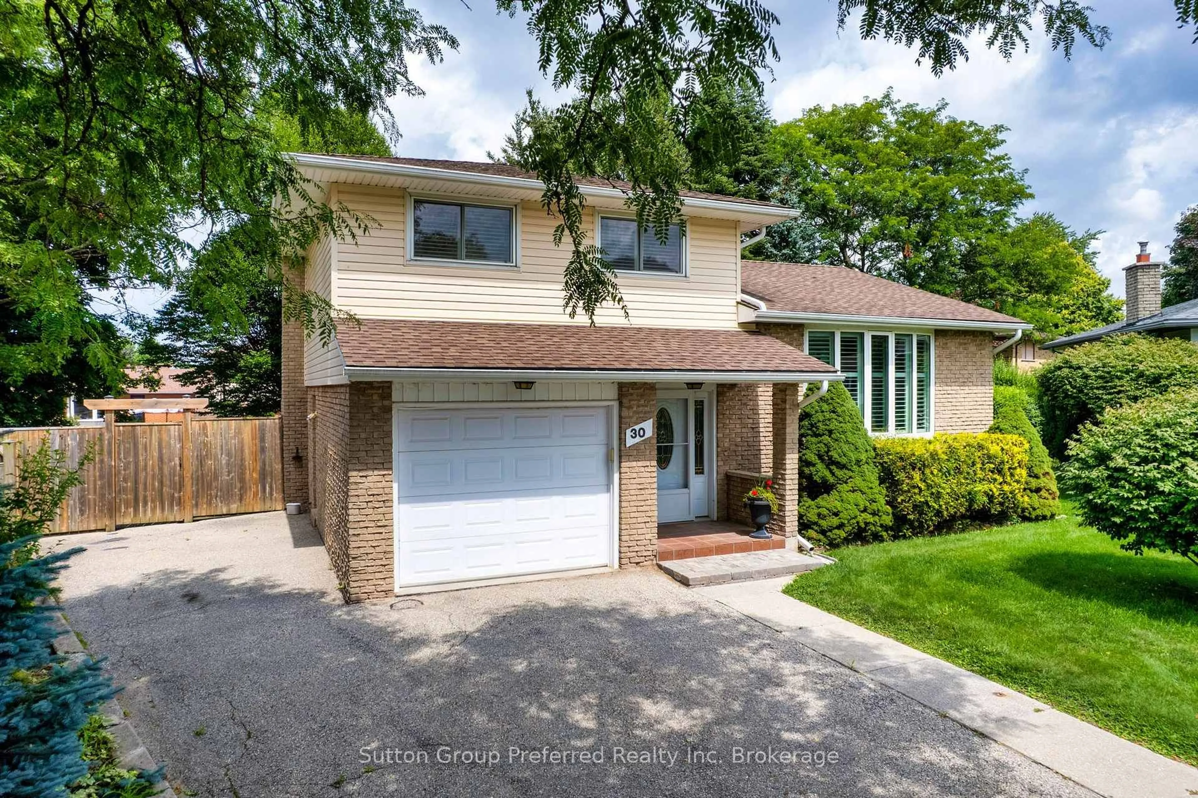 Home with brick exterior material, street for 30 Peers Pl, Woodstock Ontario N4S 8G8