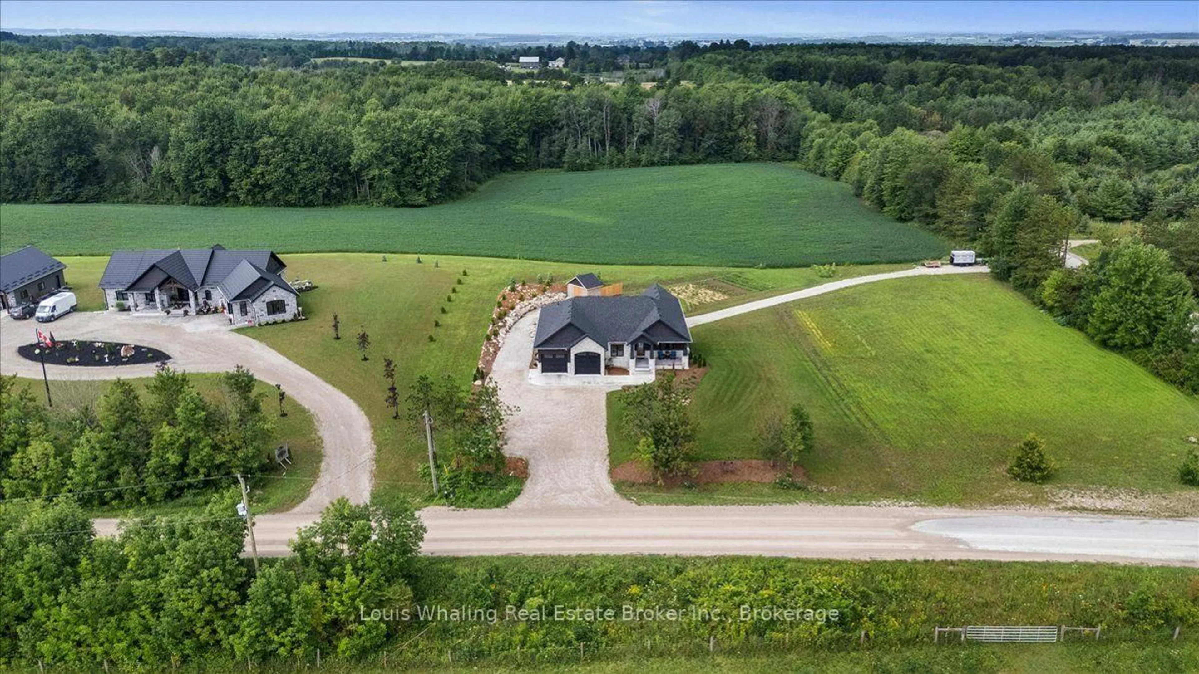 A pic from outside/outdoor area/front of a property/back of a property/a pic from drone, water/lake/river/ocean view for 034404 5th NDR Sdrd, West Grey Ontario N0G 1S0