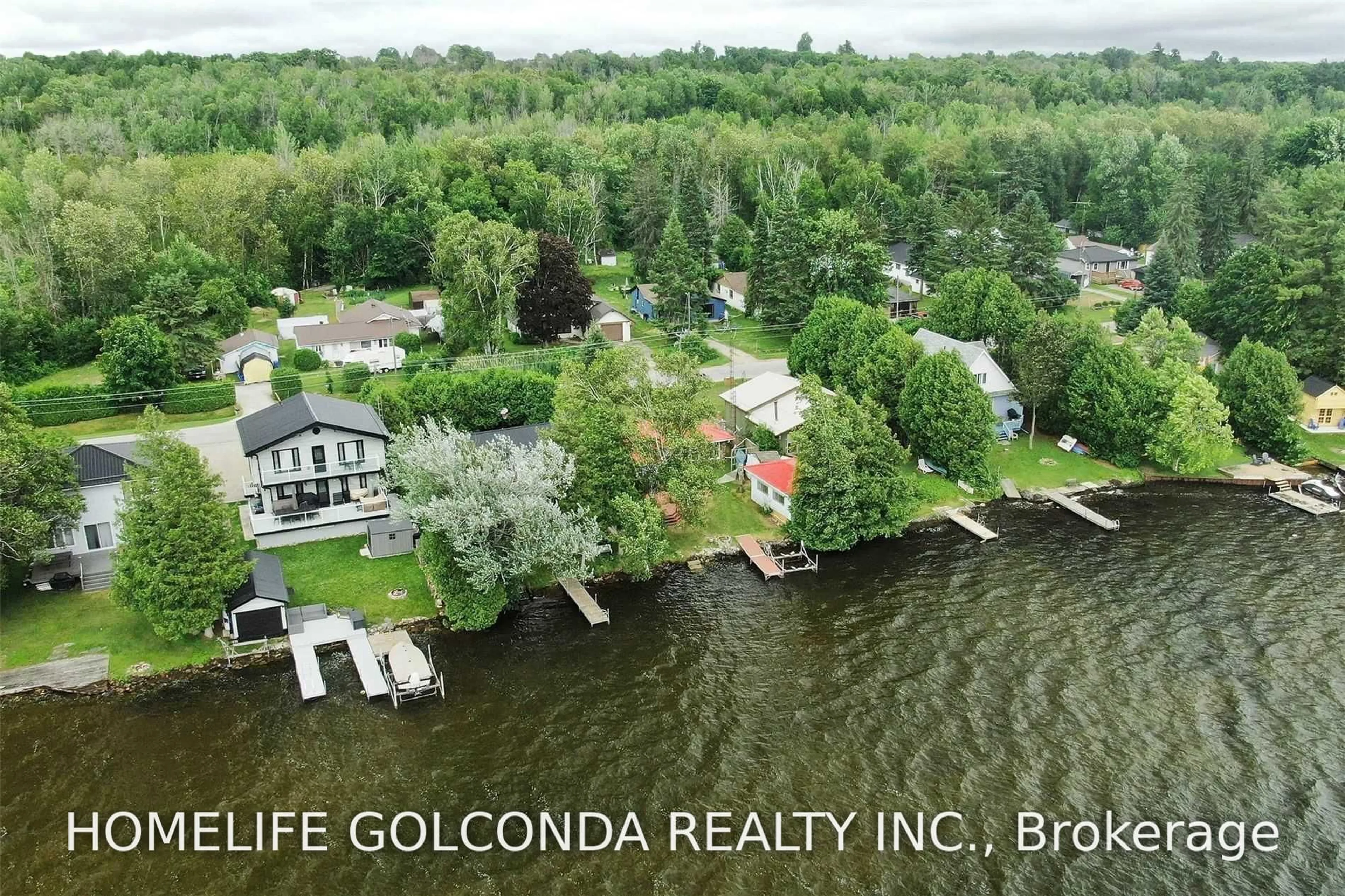 A pic from outside/outdoor area/front of a property/back of a property/a pic from drone, water/lake/river/ocean view for 34 Antiquary Rd, Kawartha Lakes Ontario K0M 2B0