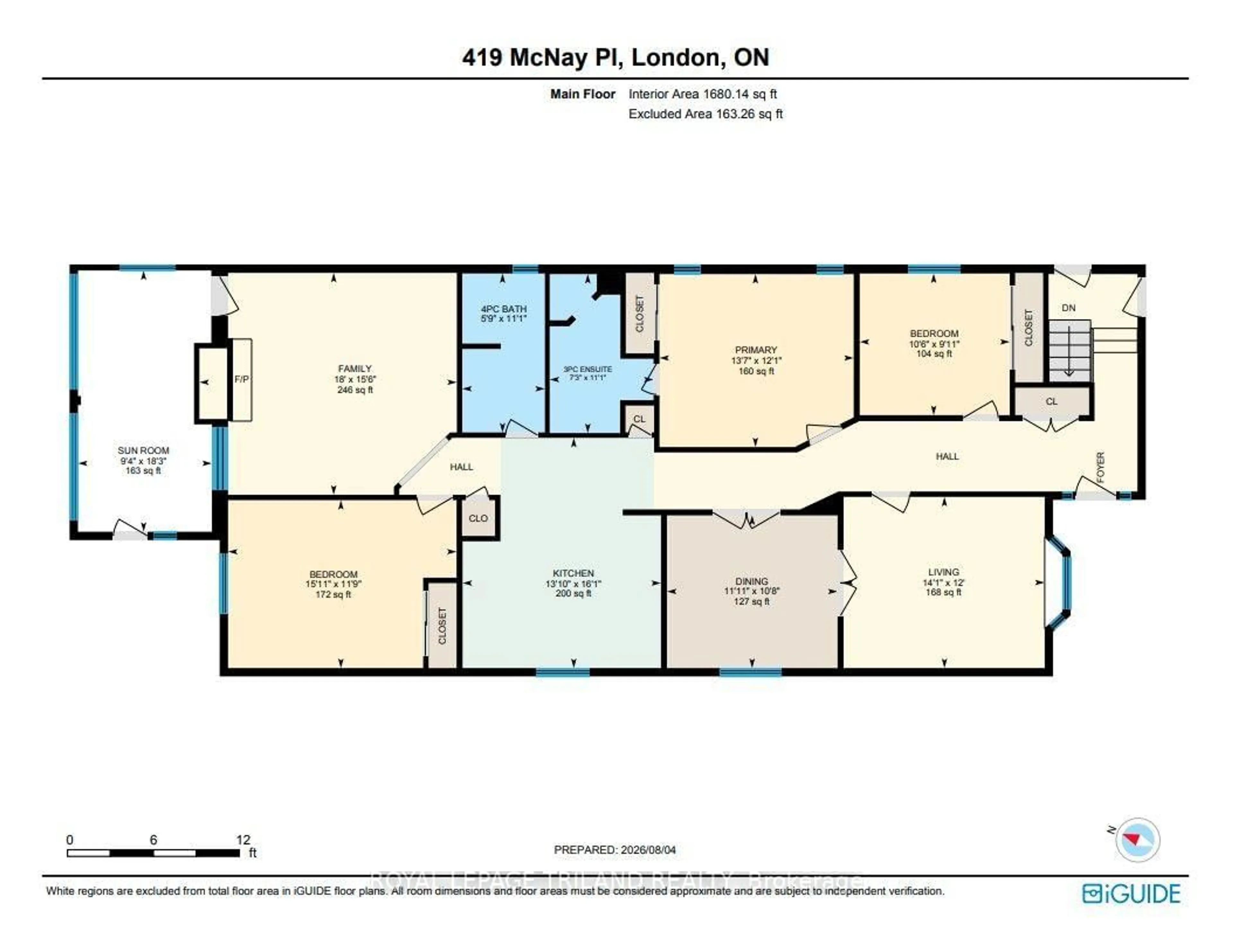 Floor plan for 419 Mcnay Pl, London East Ontario N5Y 5K5