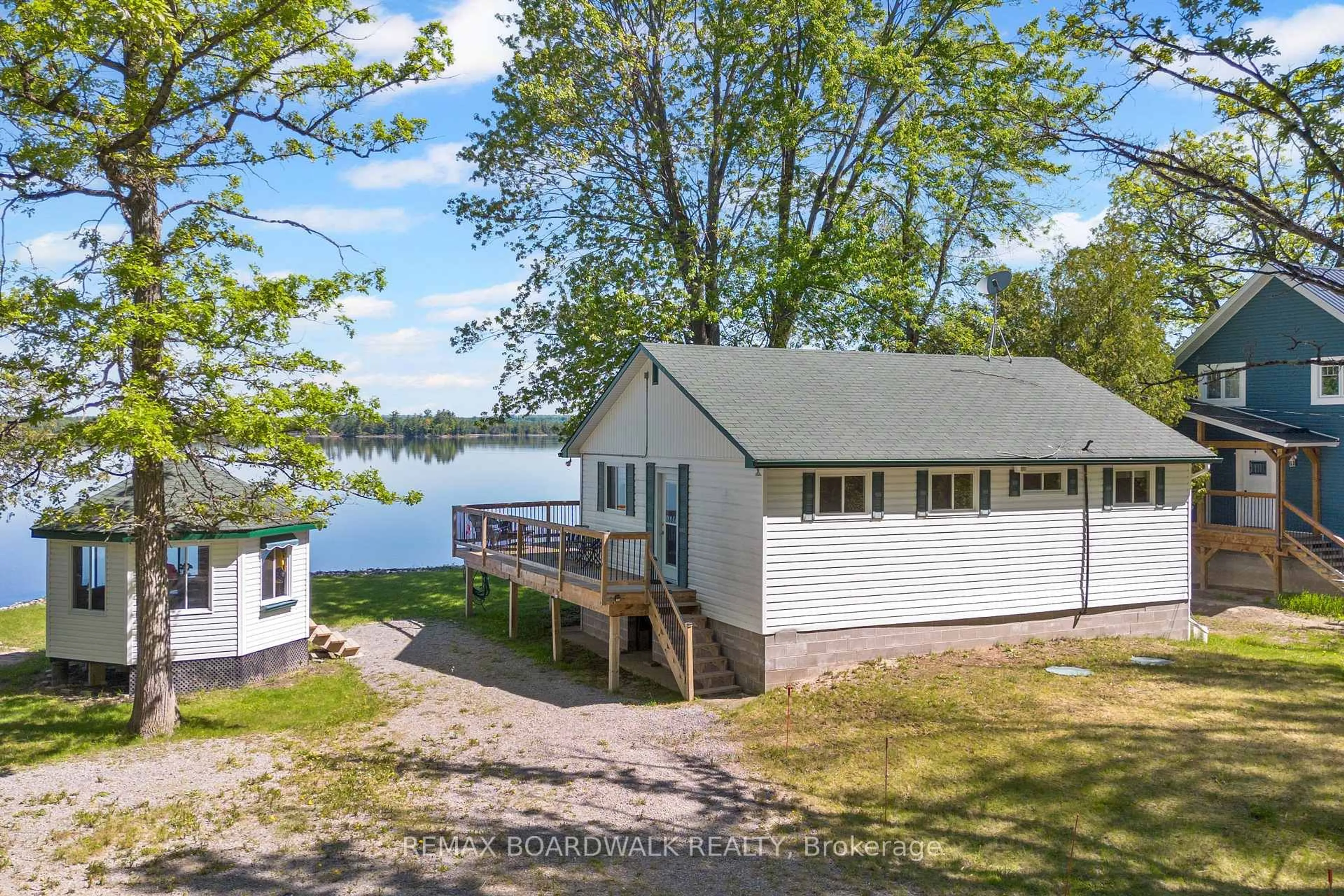 A pic from outside/outdoor area/front of a property/back of a property/a pic from drone, water/lake/river/ocean view for 339 Leavoy Lane, Renfrew Ontario K7V 3Z8