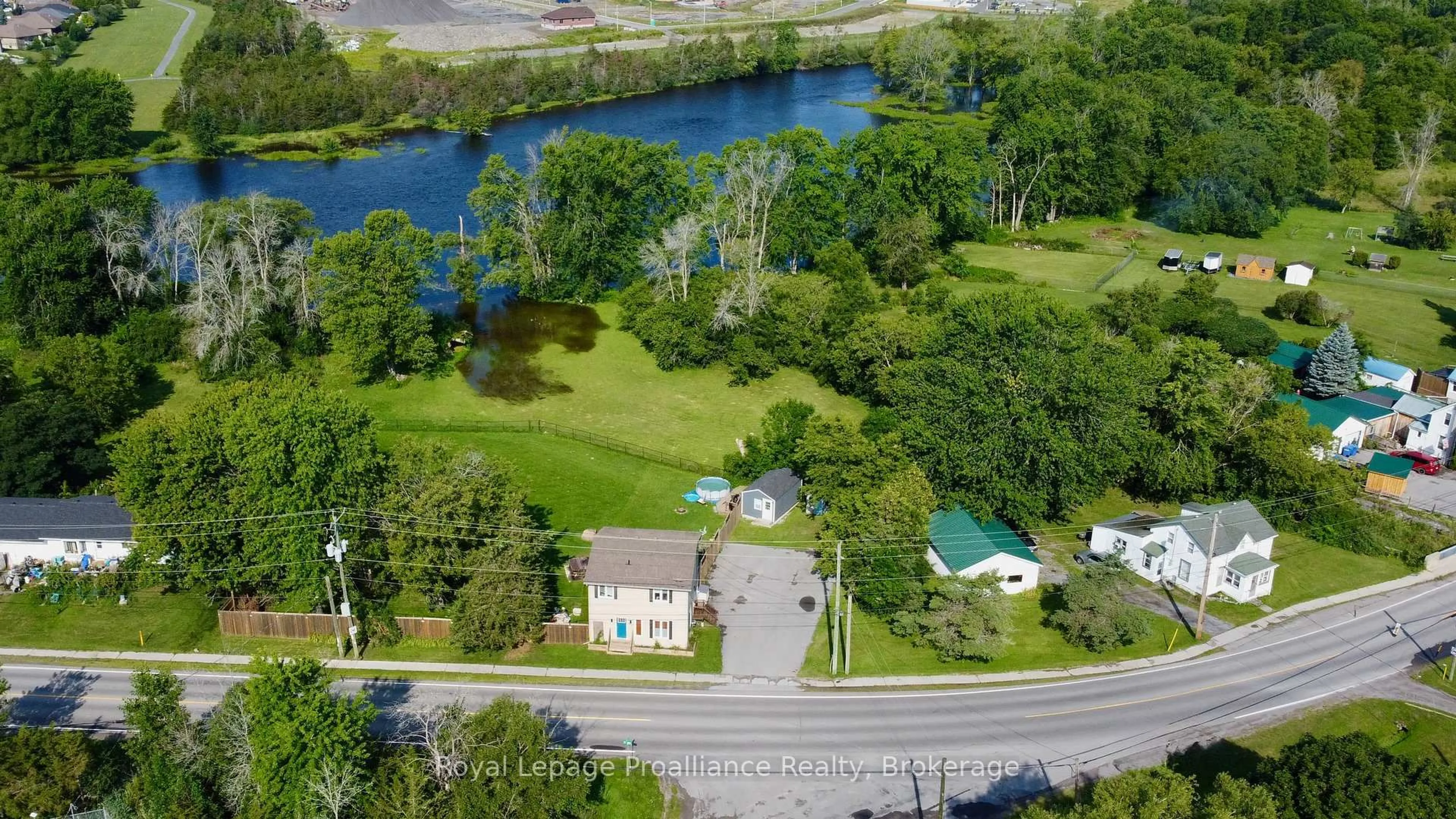 A pic from outside/outdoor area/front of a property/back of a property/a pic from drone, water/lake/river/ocean view for 465 Cannifton Rd, Belleville Ontario K8N 4Z6