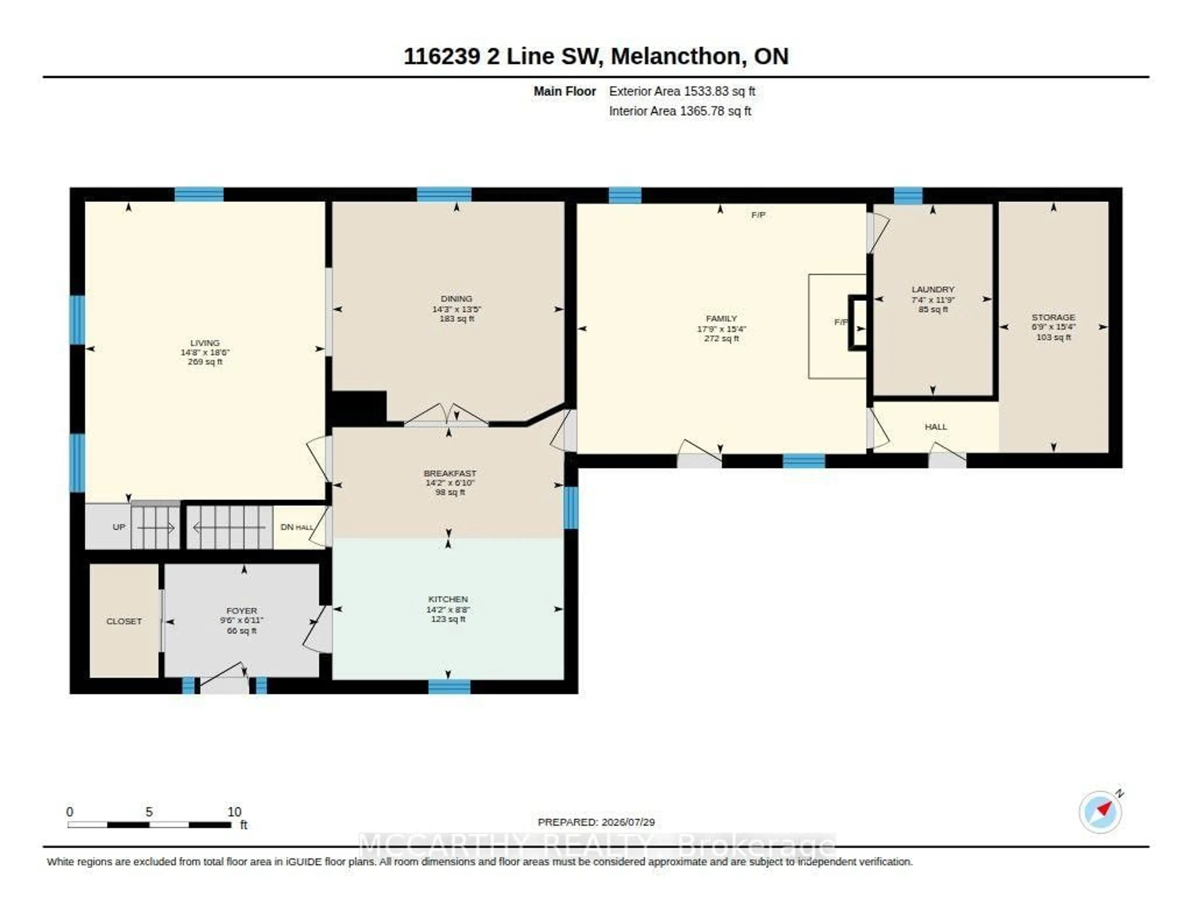 Floor plan for 116239 2nd Line, Melancthon Ontario L9V 2C5