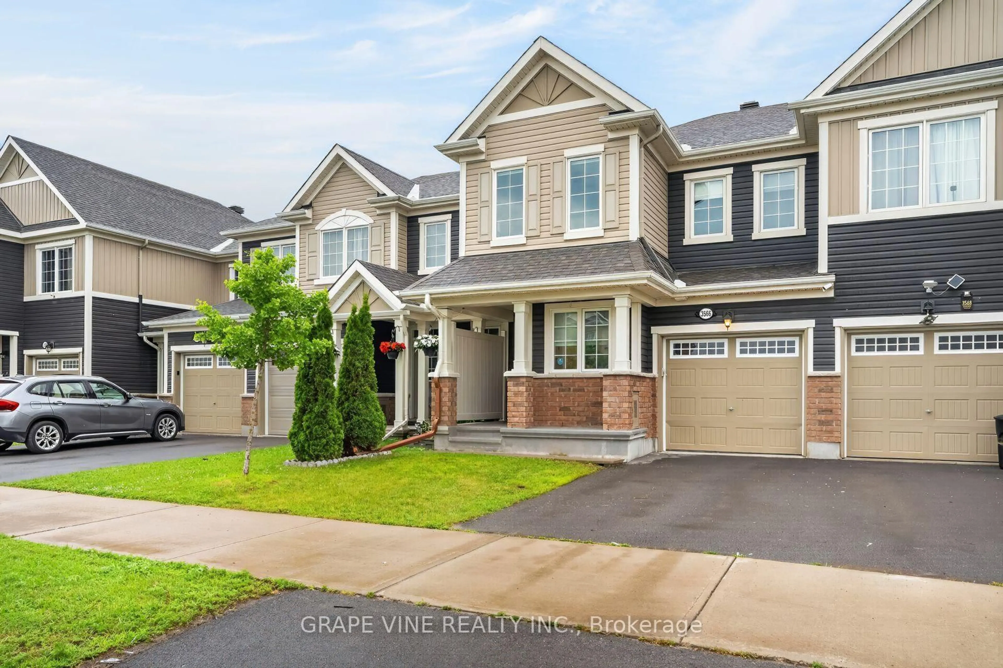 Home with vinyl exterior material, street for 3566 River Run Ave, Ottawa Ontario K2J 6J7