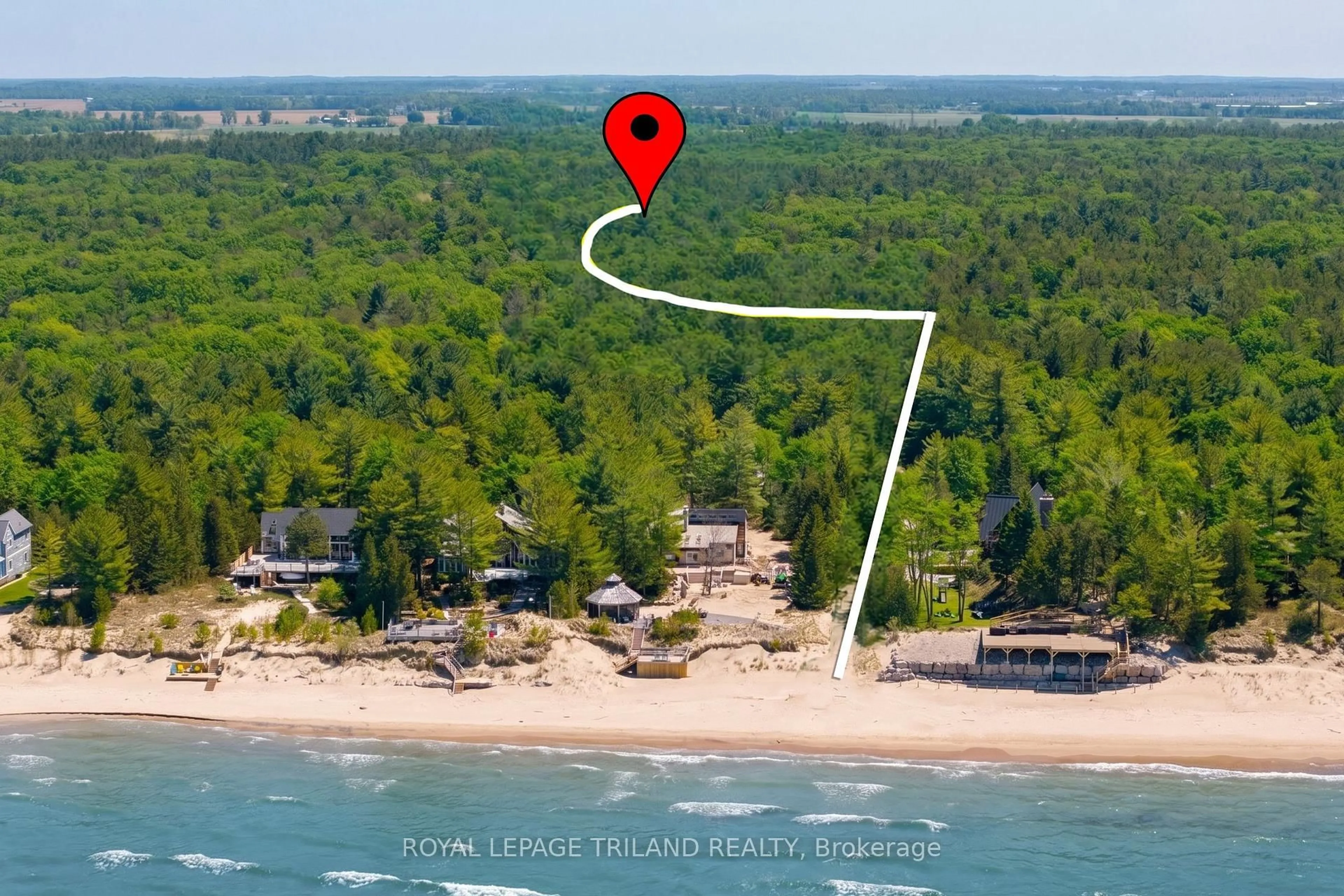 Picture of a map for 10498 Pinetree Dr, Lambton Shores Ontario N0M 1T0