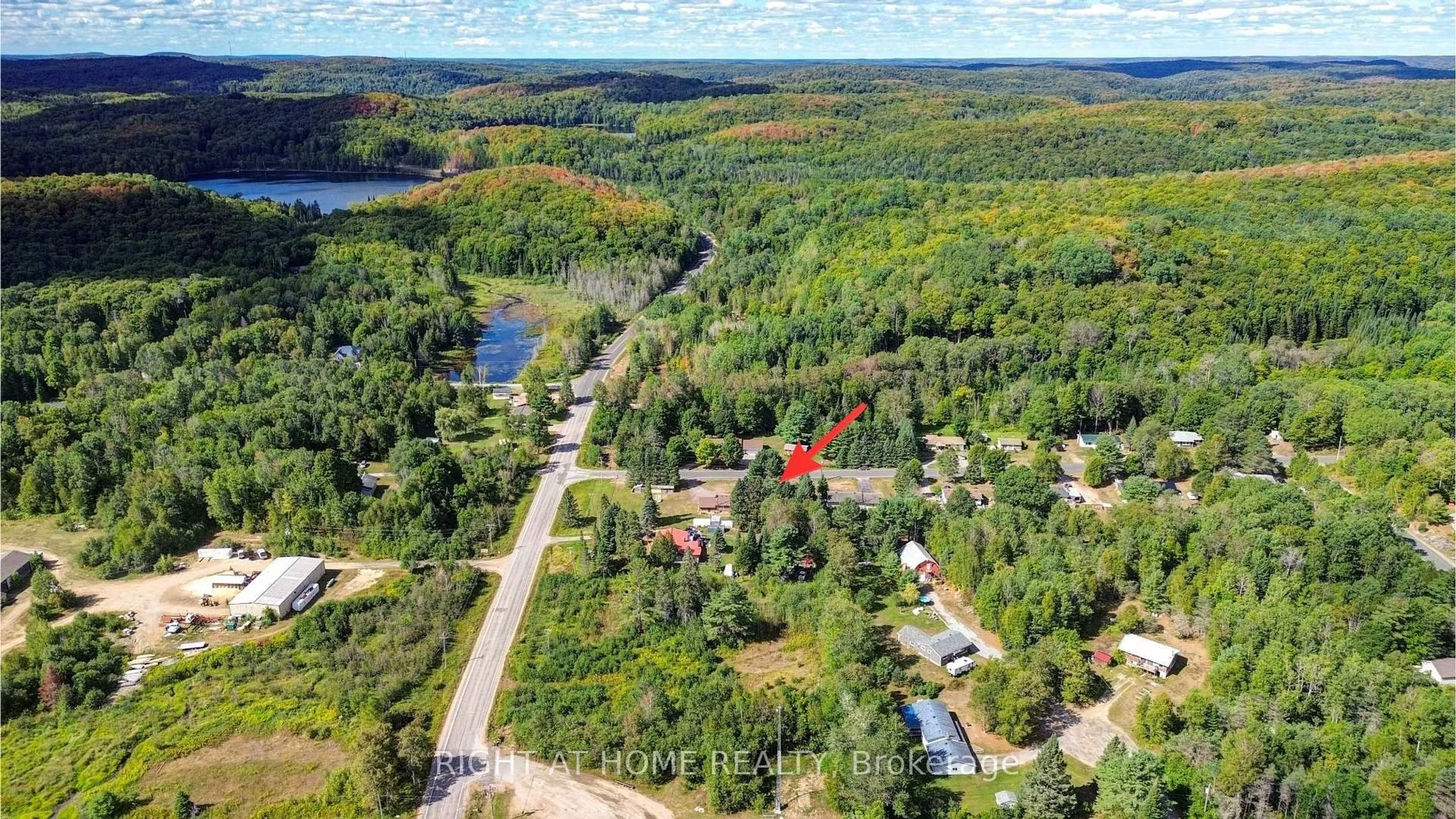 A pic from outside/outdoor area/front of a property/back of a property/a pic from drone, forest/trees view for 1012 Clement Lake Rd, Highlands East Ontario K0L 3C0