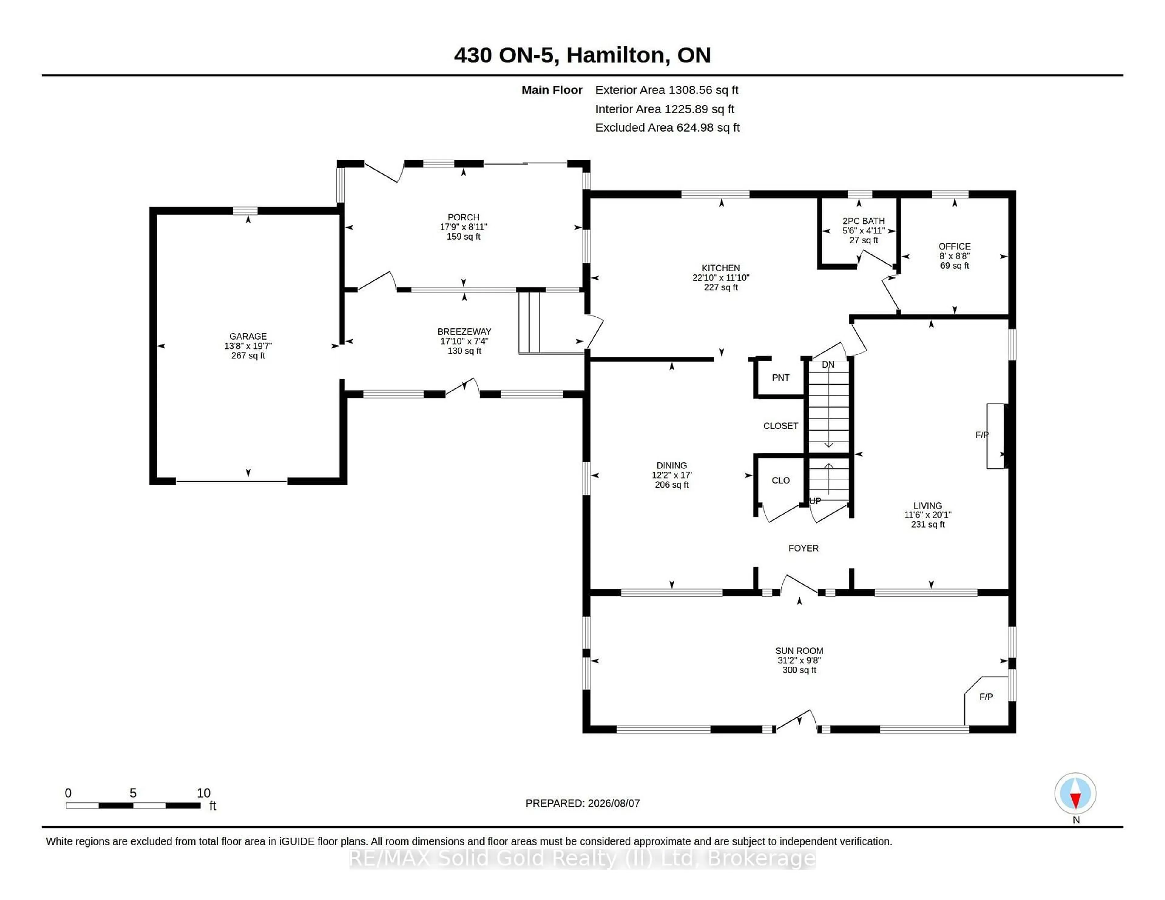 Floor plan for 430 5 Highway, Hamilton Ontario L9H 5E2