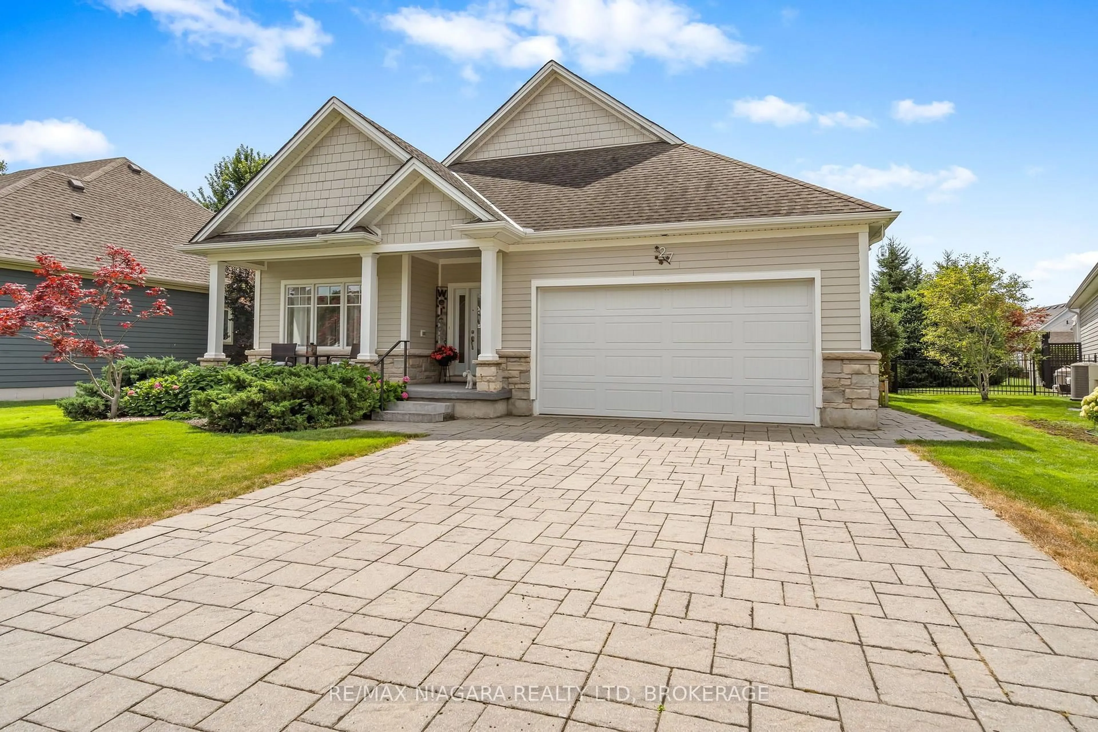 Home with brick exterior material, street for 27 Driftwood Tr, Fort Erie Ontario L0S 1N0