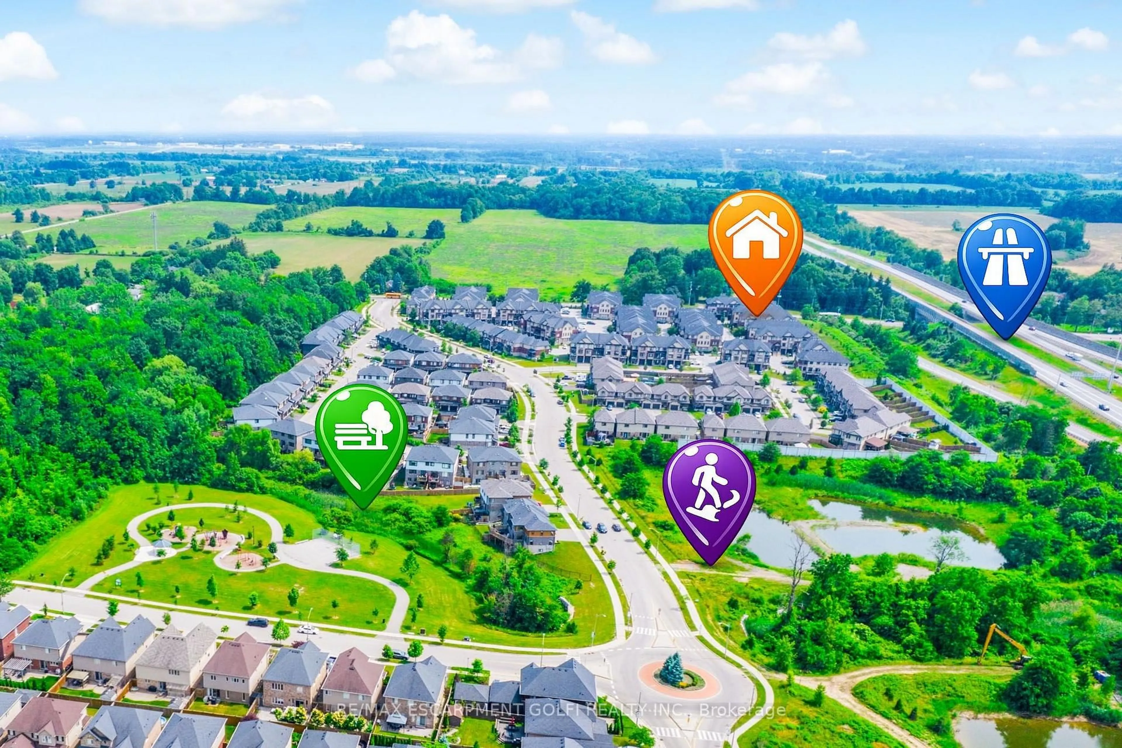 A pic from outside/outdoor area/front of a property/back of a property/a pic from drone, street for 4 COULD Lane, Hamilton Ontario L9G 0H2