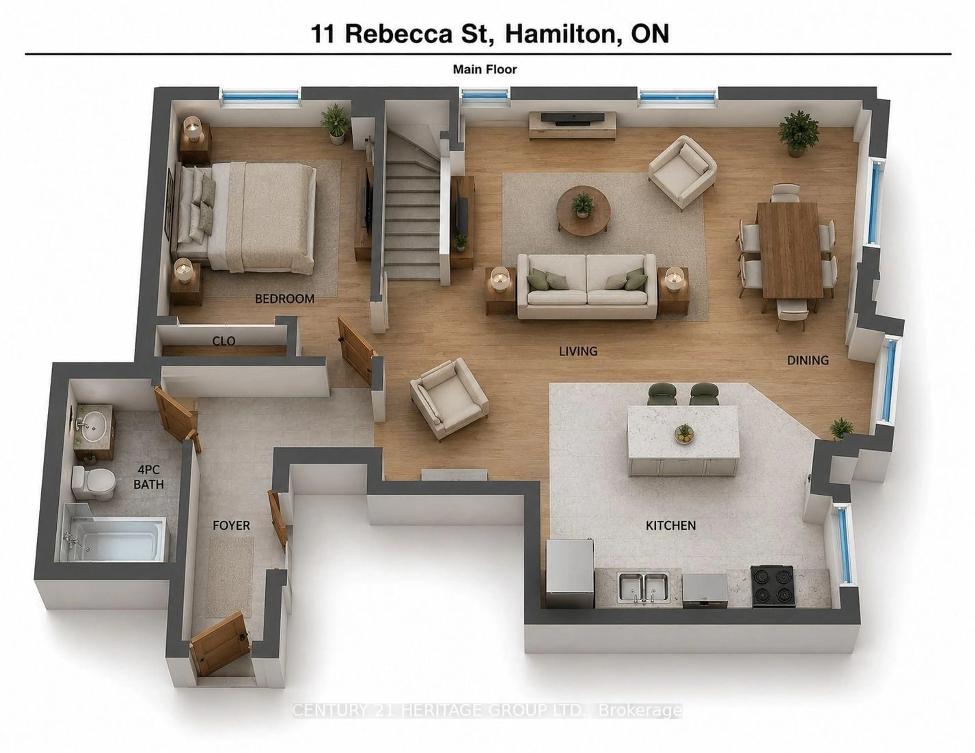 Floor plan for 11 Rebecca St #410, Hamilton Ontario L8R 3H7