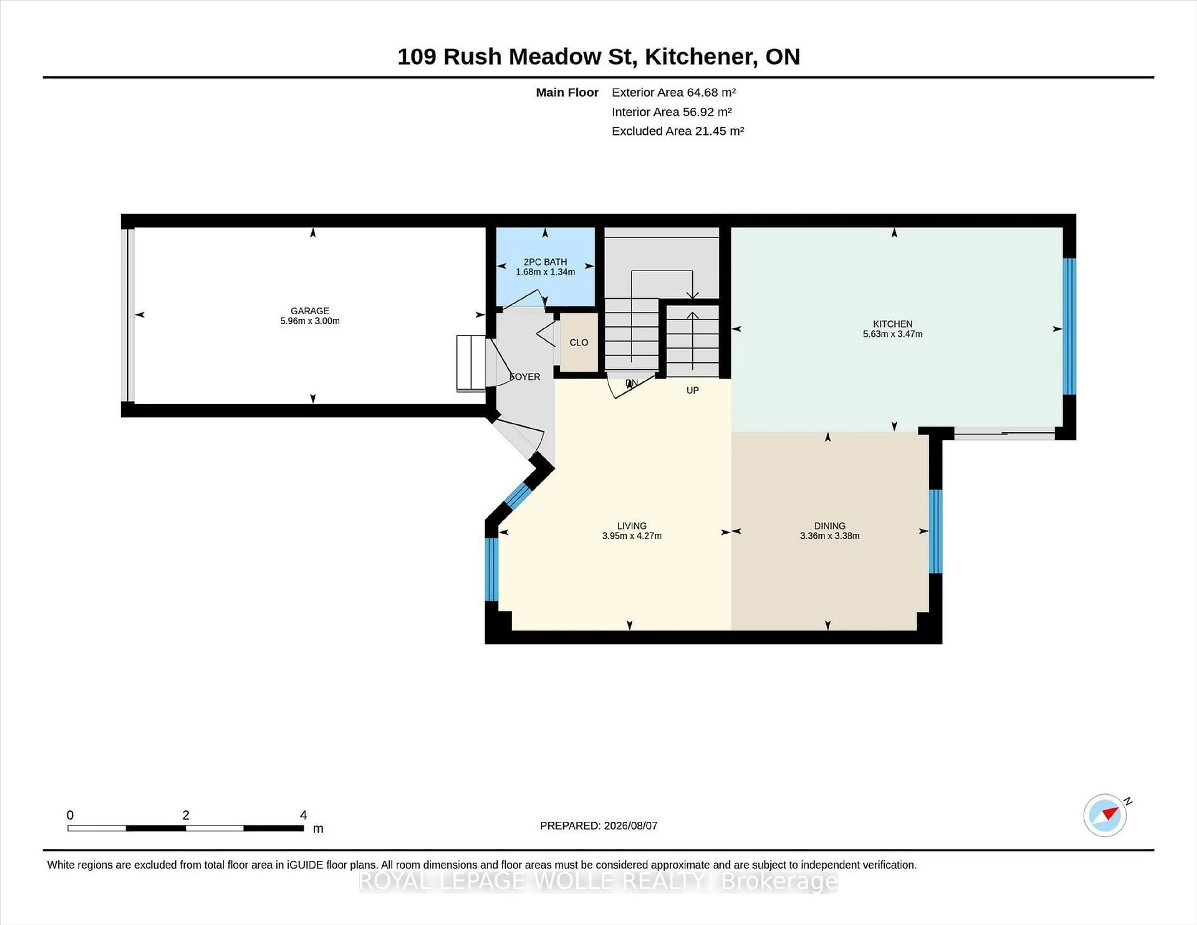 Floor plan for 109 Rush Meadow St, Kitchener Ontario N2R 1T3