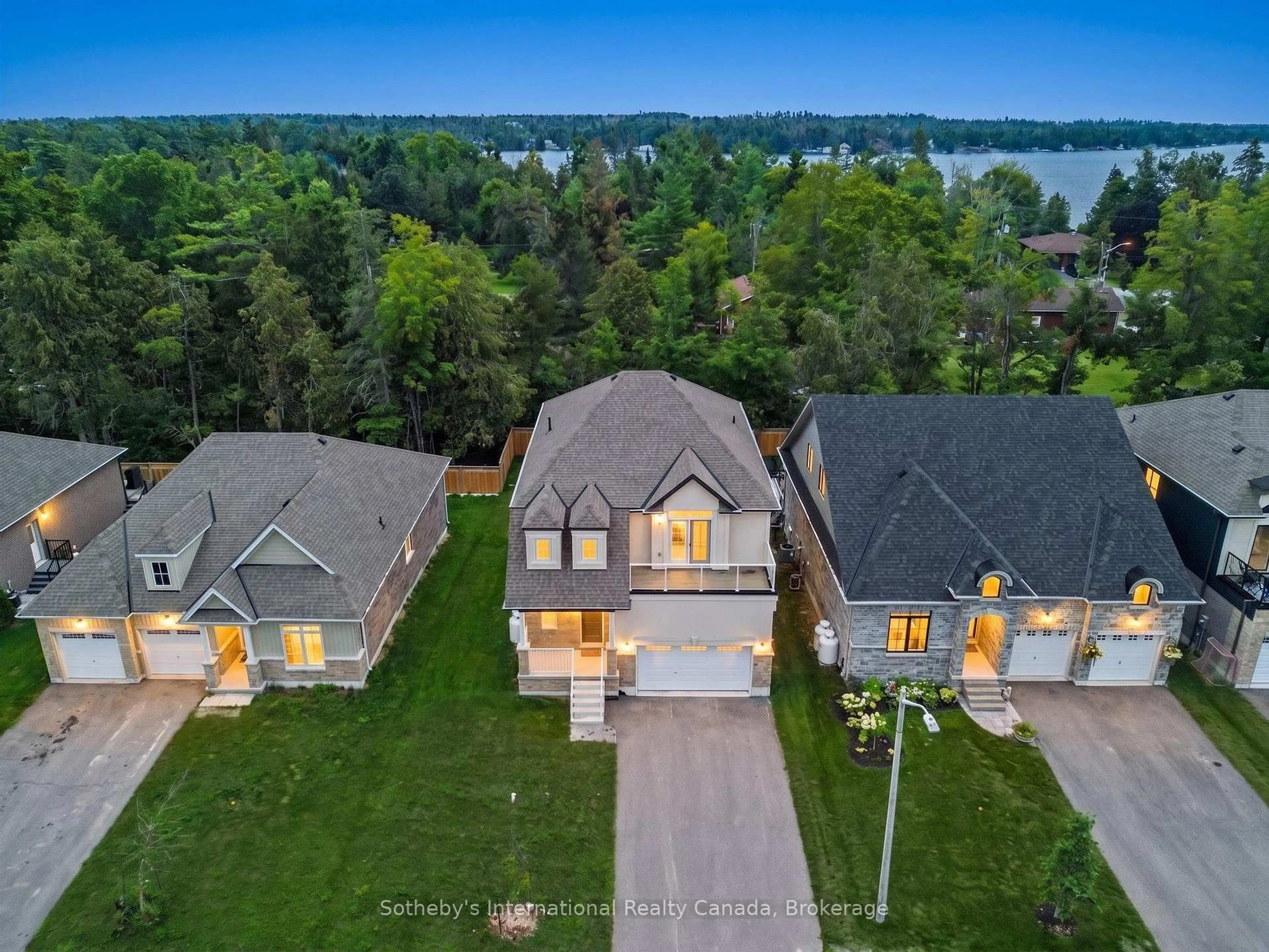 A pic from outside/outdoor area/front of a property/back of a property/a pic from drone, water/lake/river/ocean view for 9 Hillcroft Way, Kawartha Lakes Ontario K0M 1A0