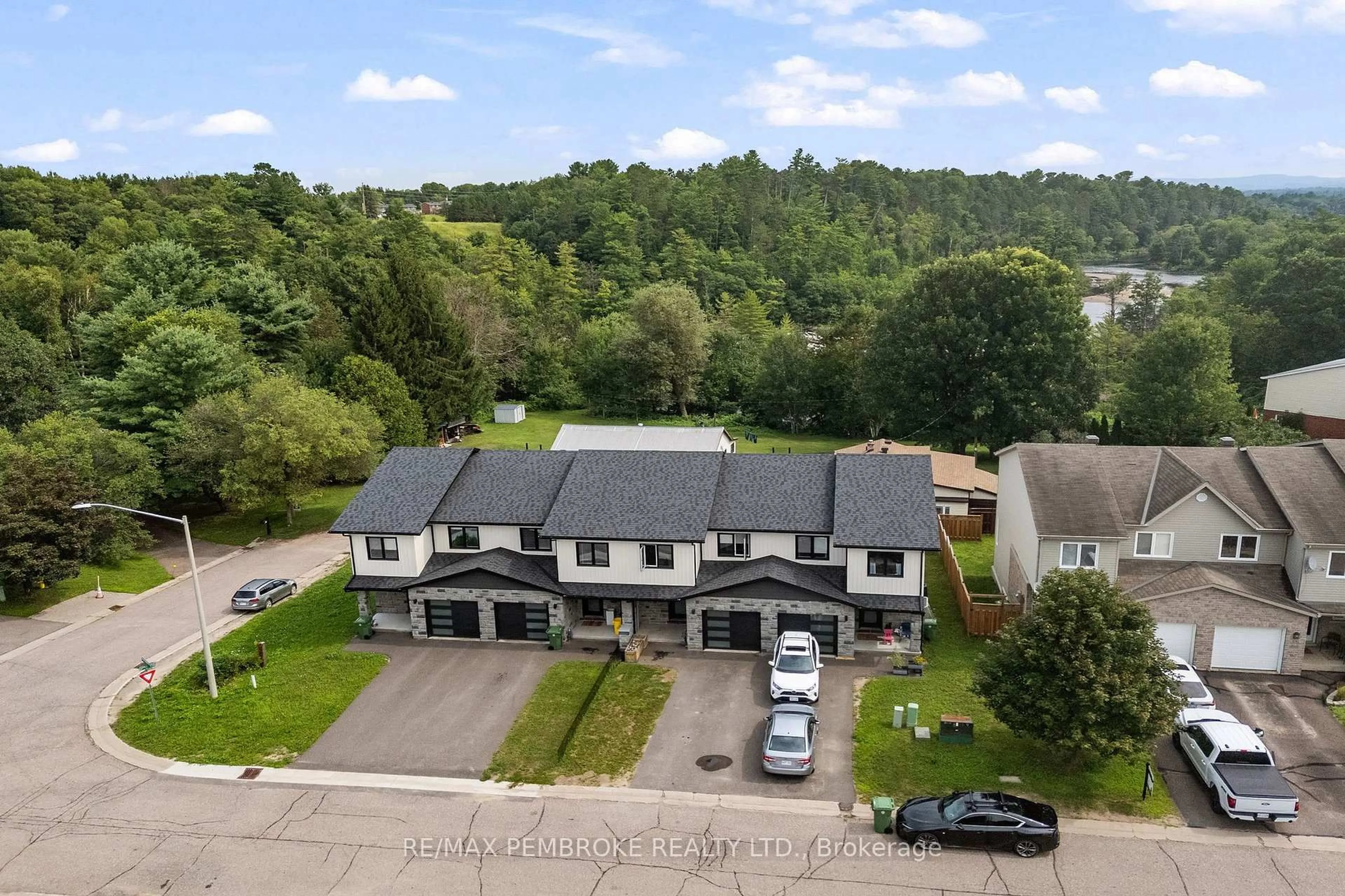 A pic from outside/outdoor area/front of a property/back of a property/a pic from drone, water/lake/river/ocean view for 41 Northbrook Rd, Petawawa Ontario K8H 3N5