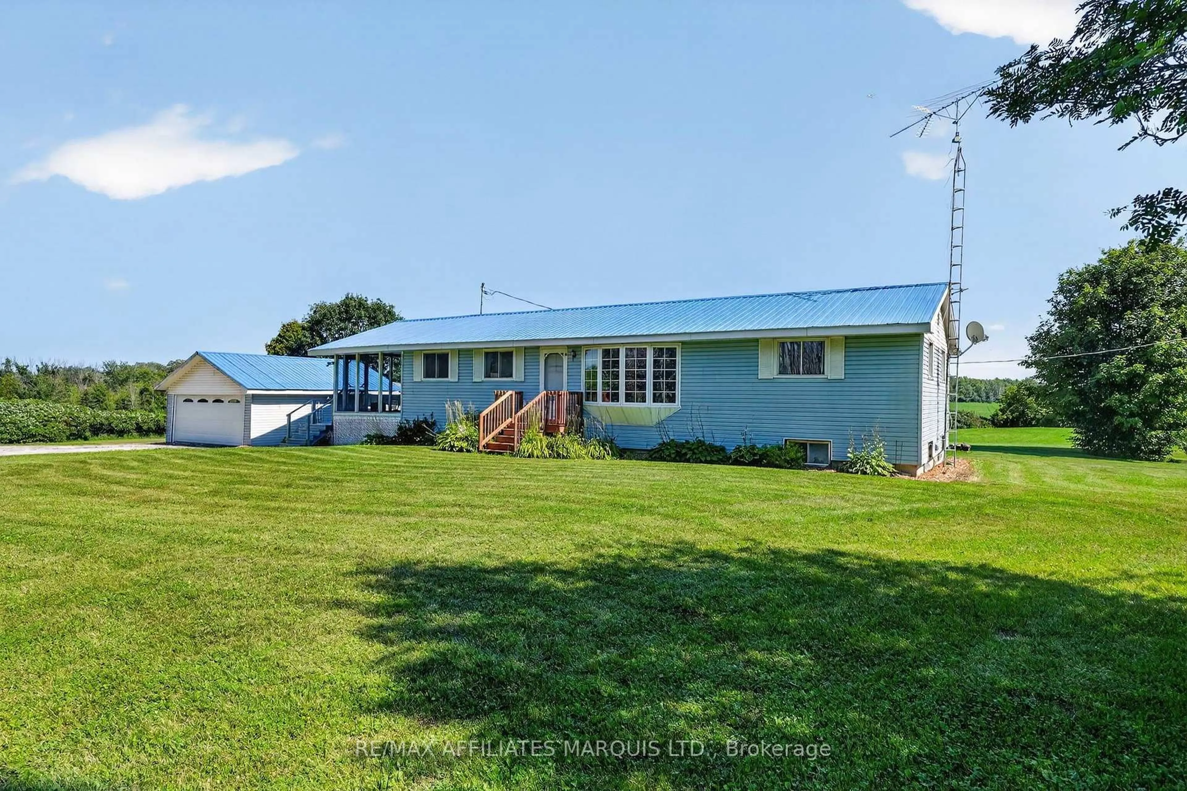 A pic from outside/outdoor area/front of a property/back of a property/a pic from drone, water/lake/river/ocean view for 19450 Gore Rd, South Glengarry Ontario K0C 2E0