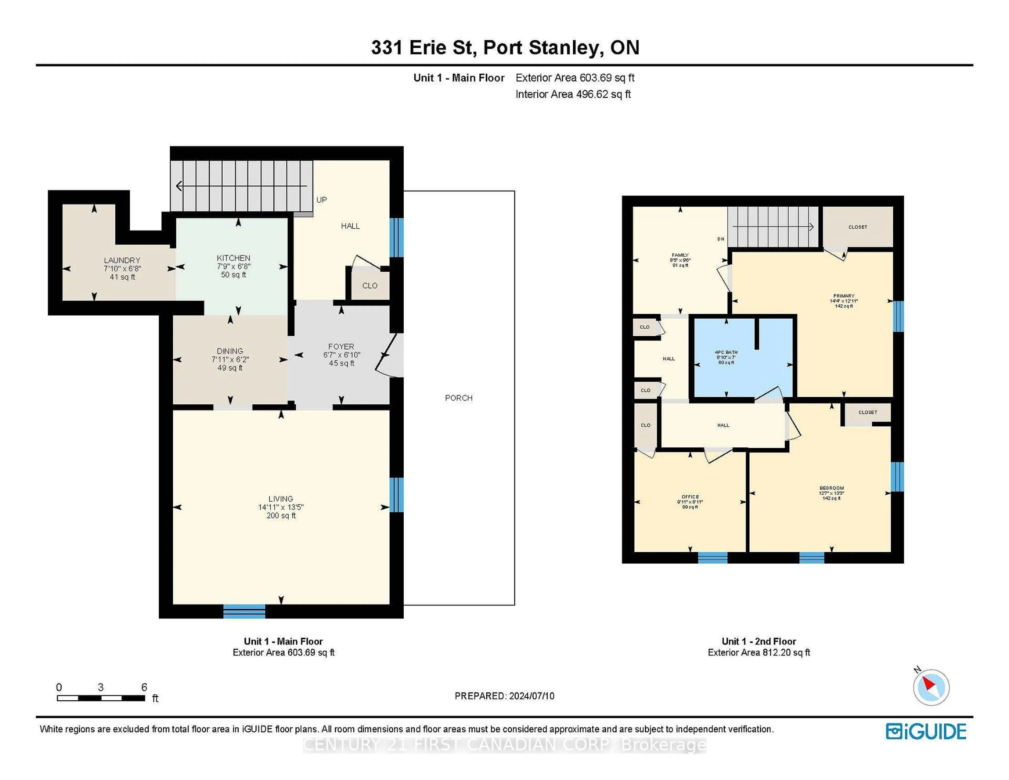 Floor plan for 331 Erie St, Central Elgin Ontario N5L 1E3