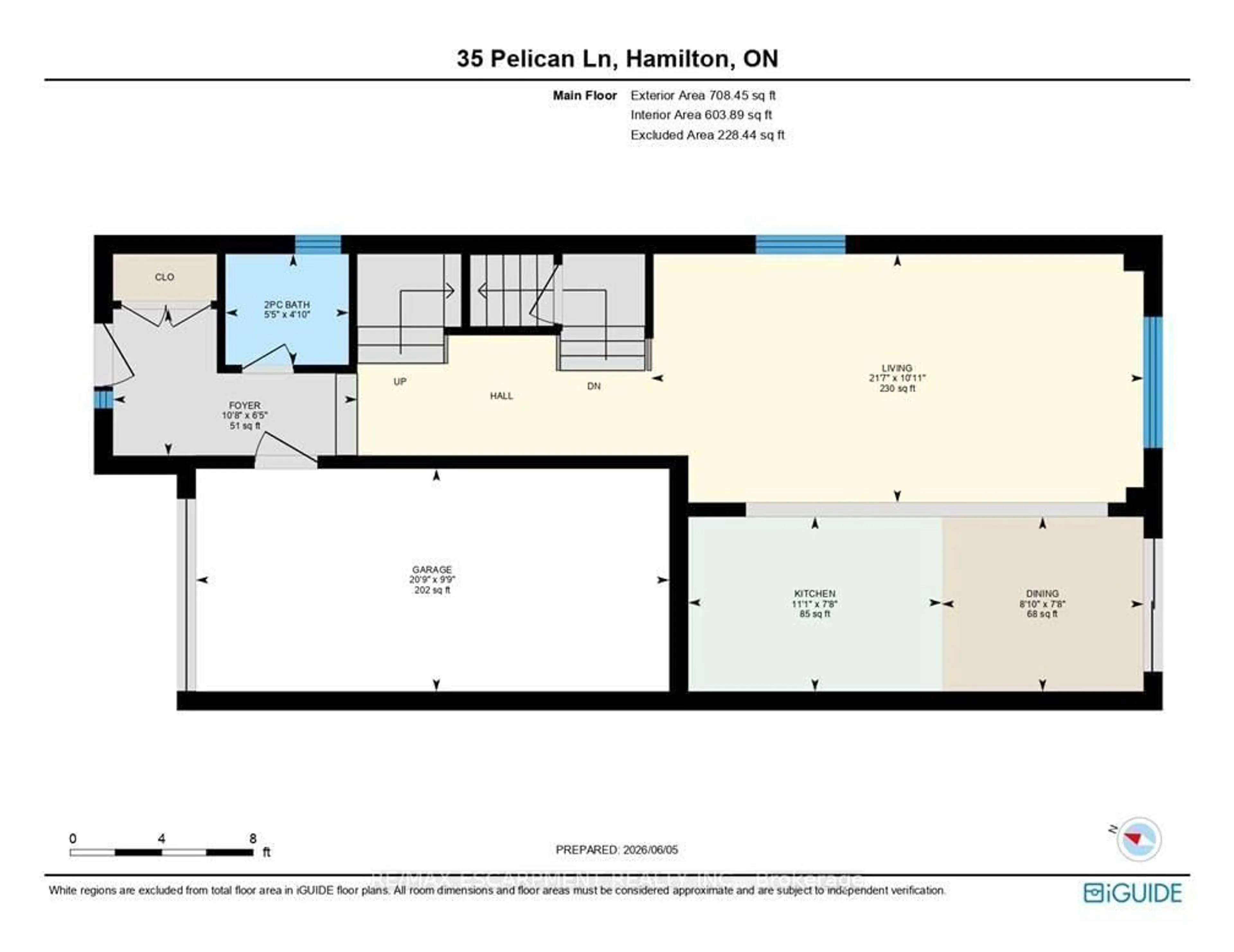 Floor plan for 35 Pelican Lane, Hamilton Ontario L8K 0A4