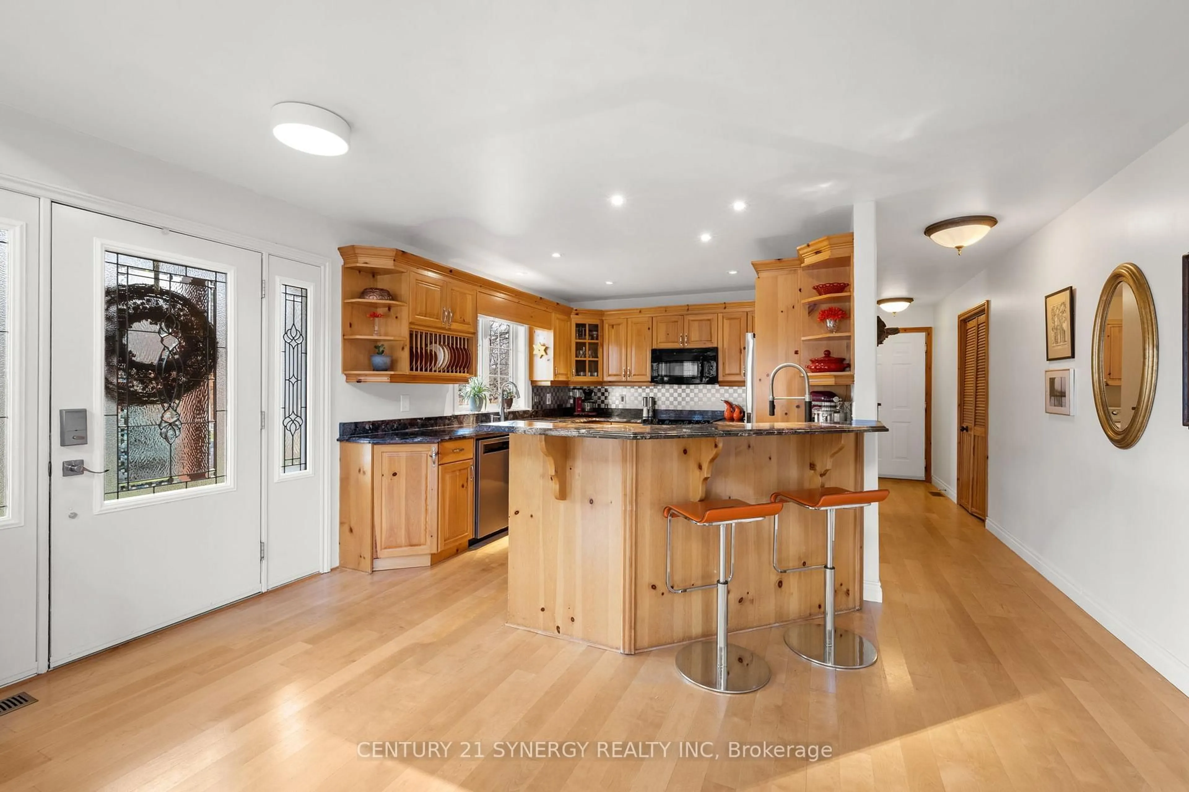 Open concept kitchen, wood/laminate floor for 4173 Elphin Maberly Rd Rd, Mississippi Station Ontario K0H 2C0