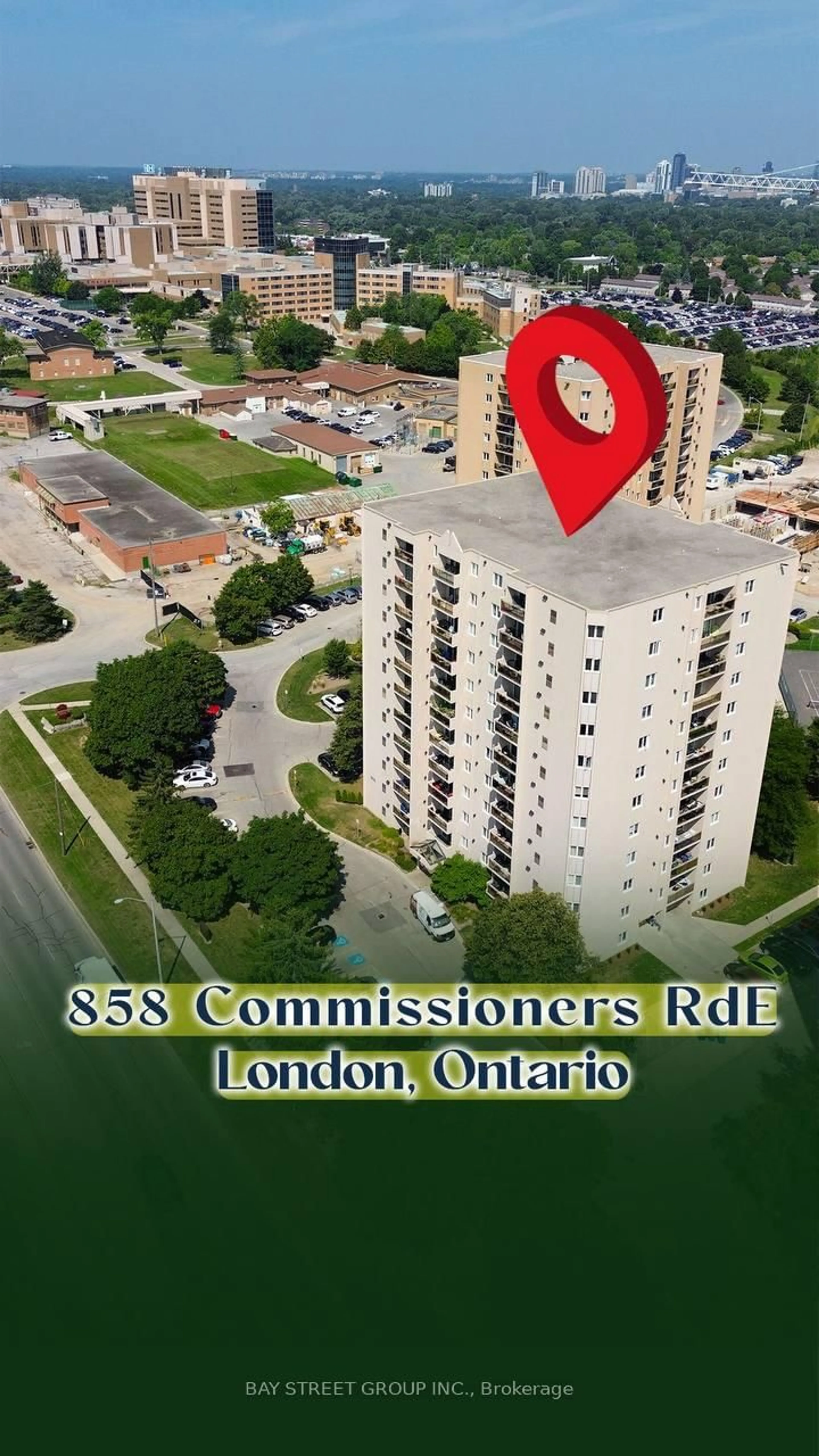 Picture of a map for 858 COMMISSIONERS Rd #1005, London South Ontario N6C 5Y5