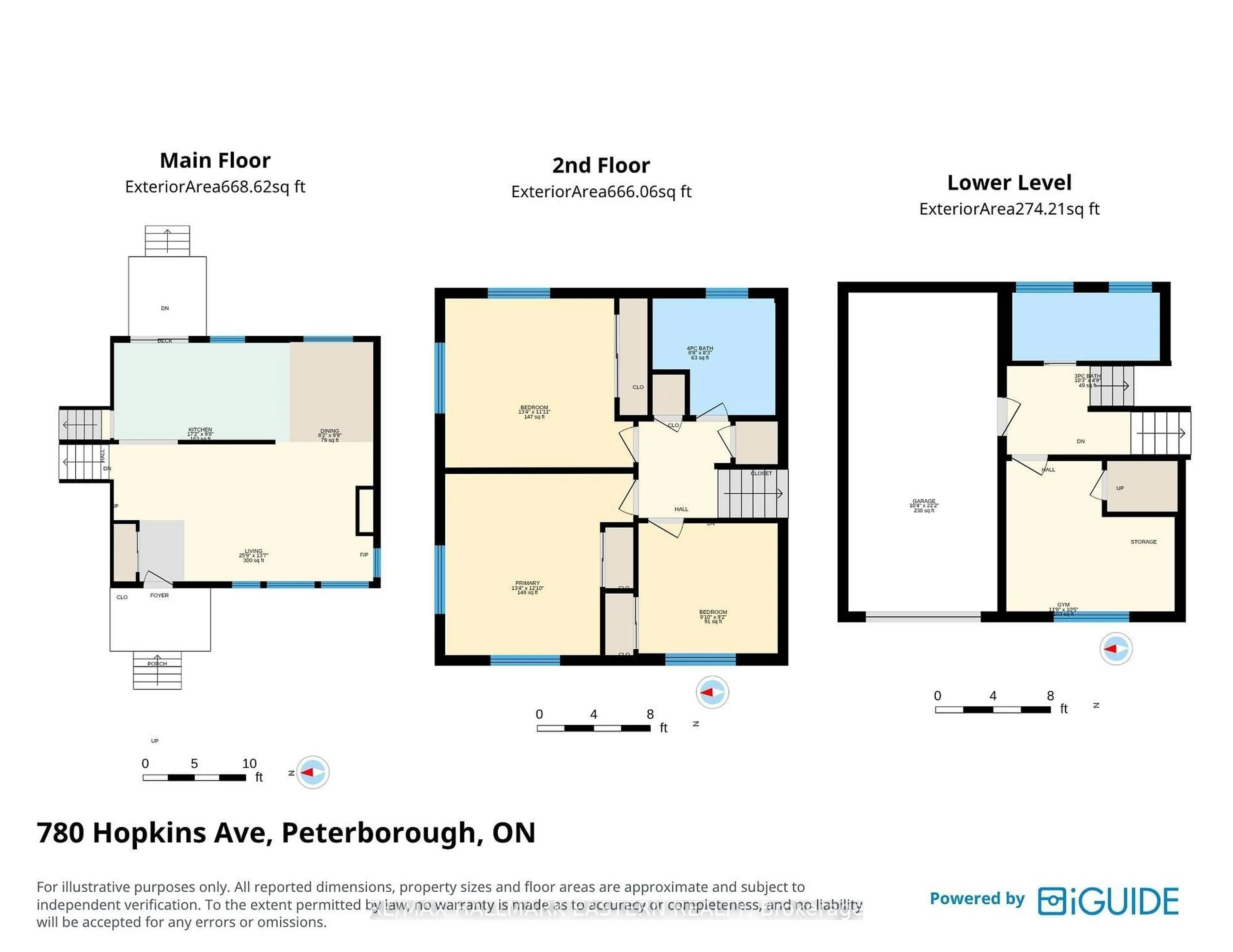 Floor plan for 780 Hopkins Ave, Peterborough Ontario K9J 4Y8