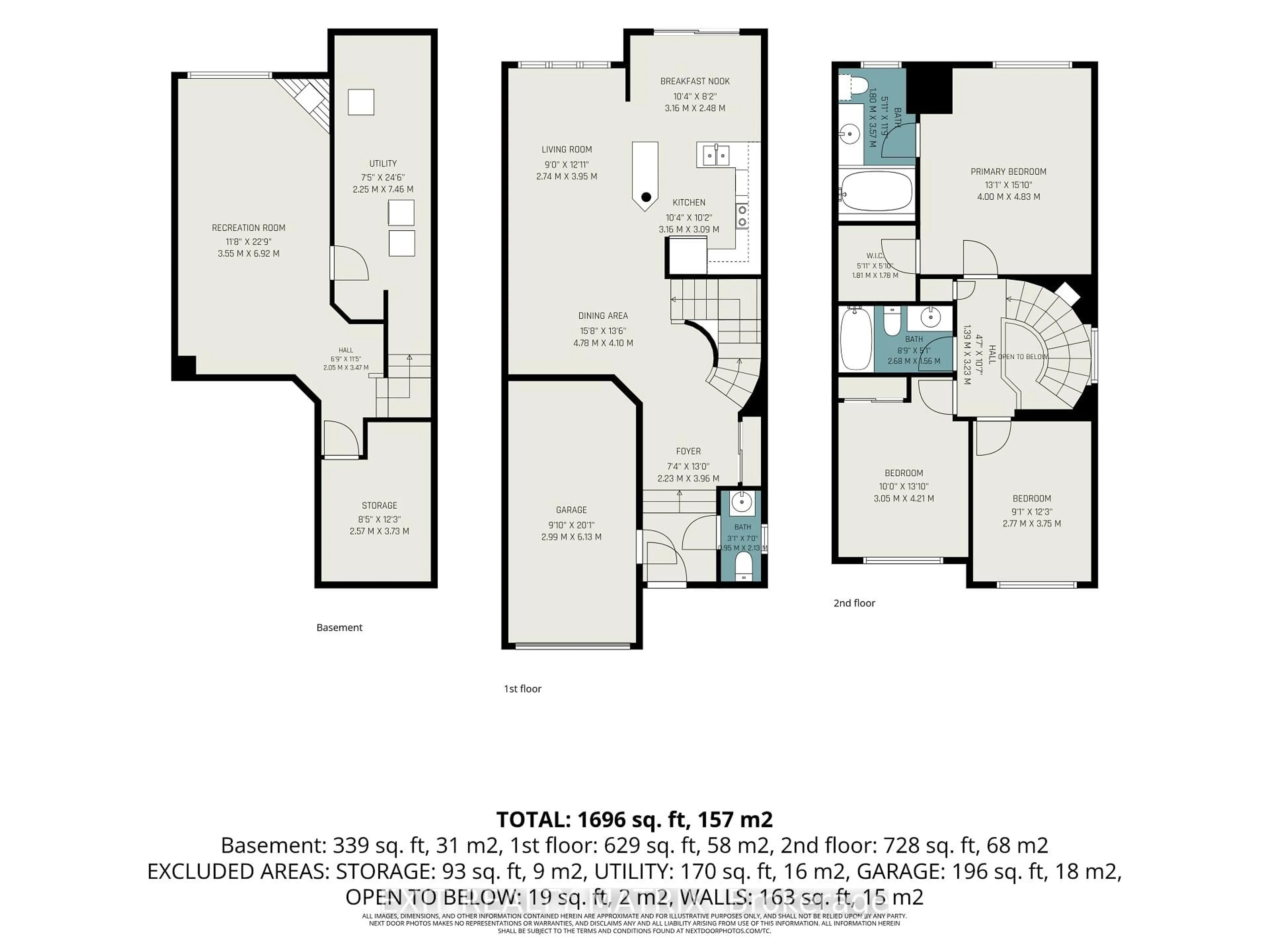 Floor plan for 416 Goldenbrook Way, Ottawa Ontario K4A 0J7