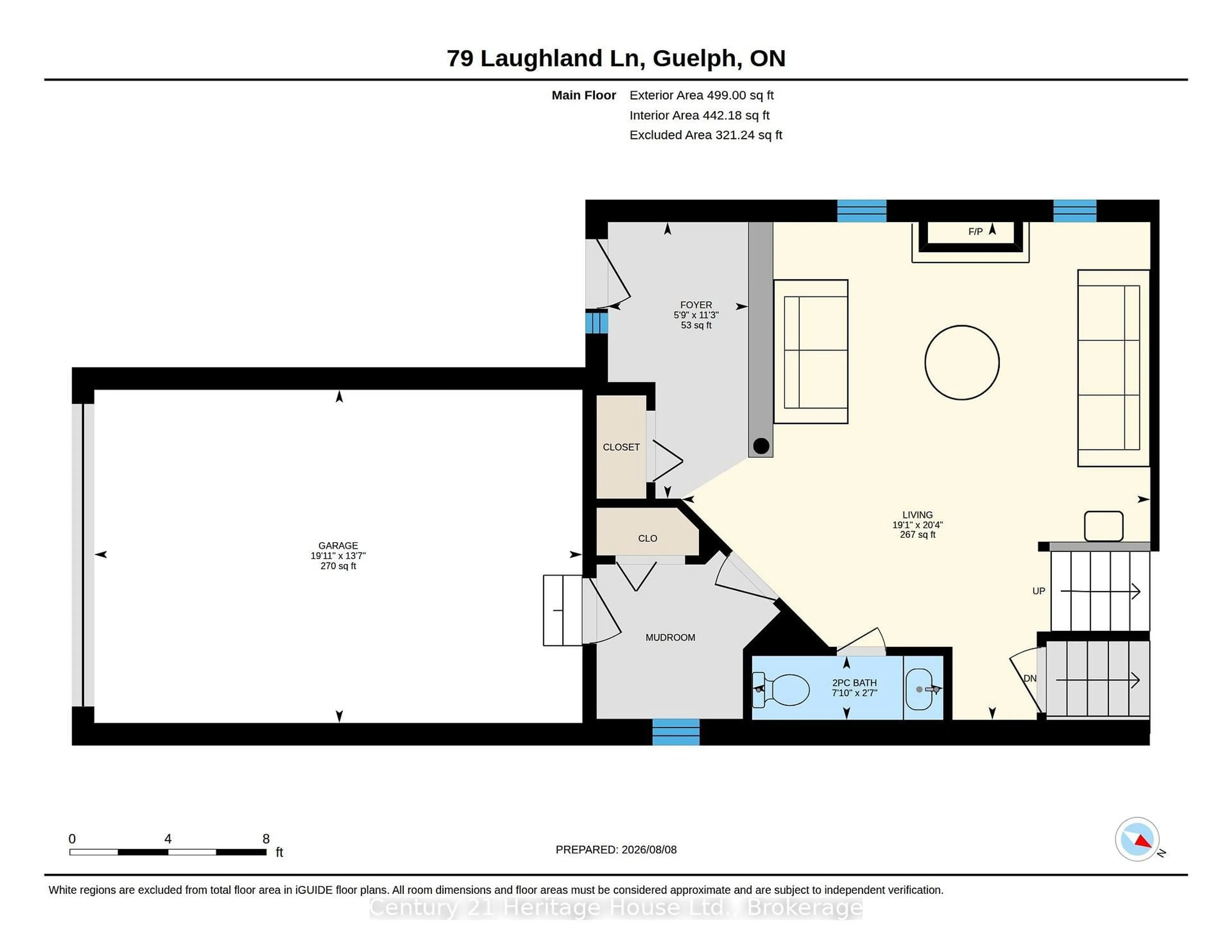 Floor plan for 79 Laughland Lane, Guelph Ontario N1L 0C6
