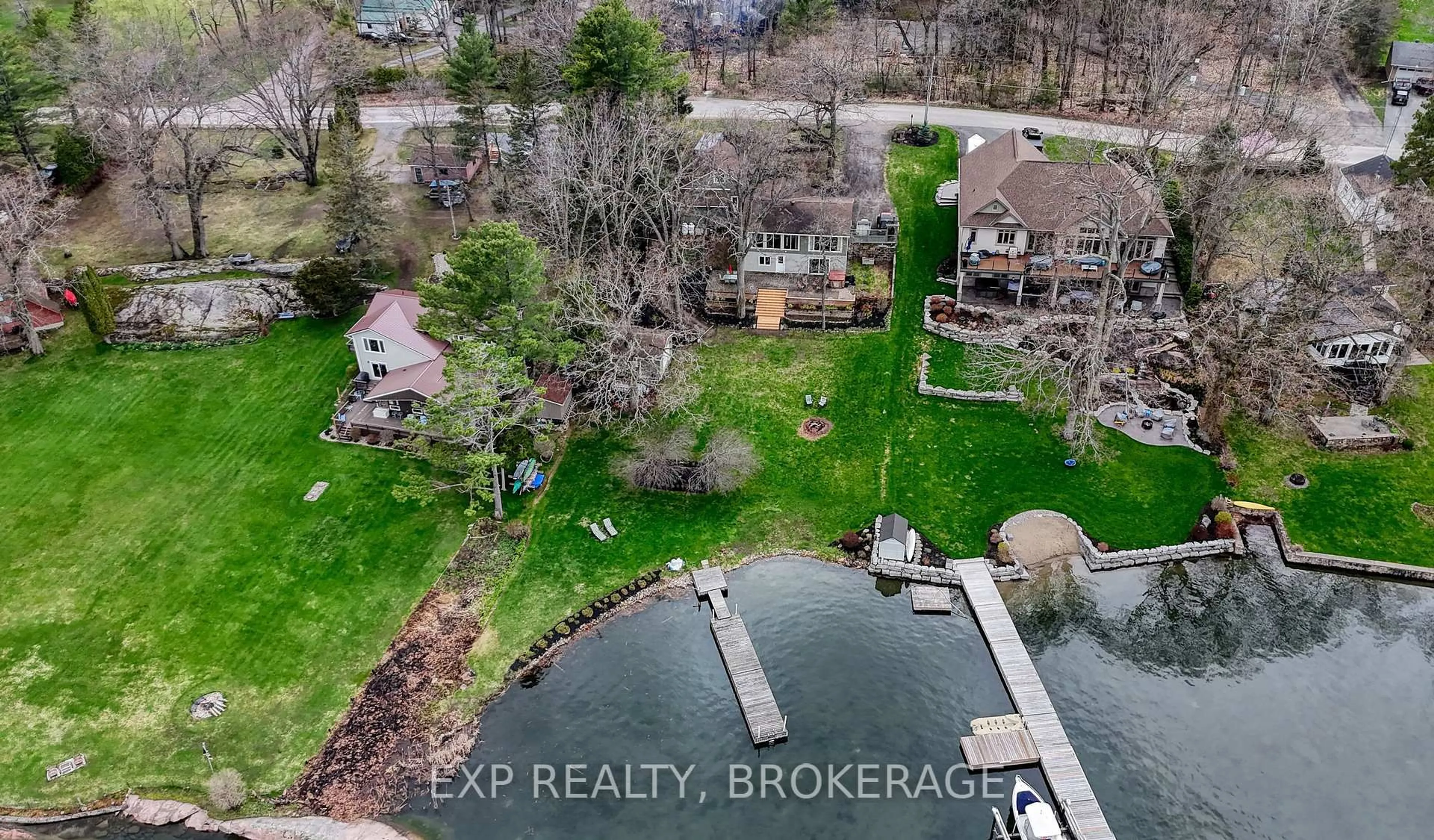 A pic from outside/outdoor area/front of a property/back of a property/a pic from drone, water/lake/river/ocean view for 59 KERRY POINT Rd, Leeds and the Thousand Islands Ontario K0E 1R0