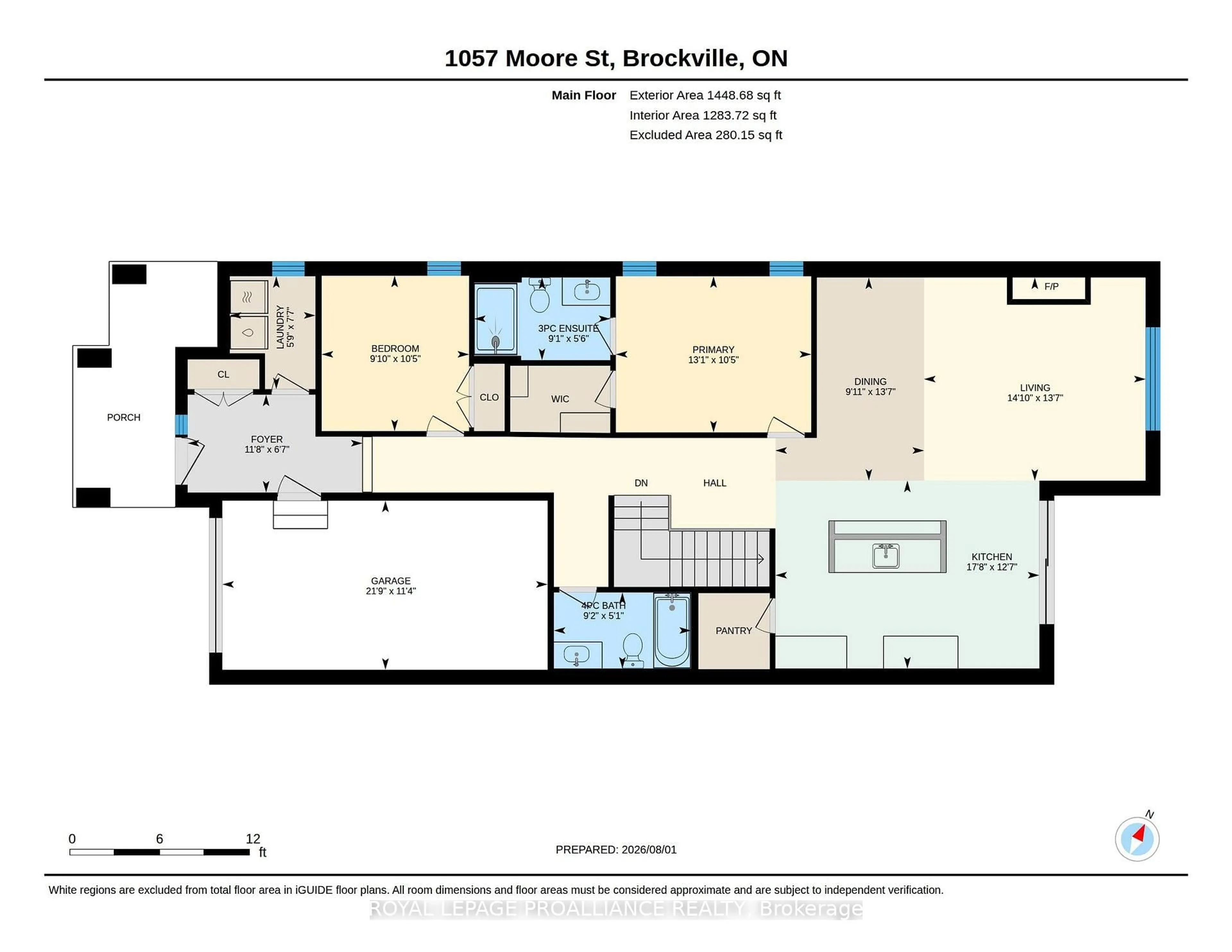 Floor plan for 1057 Moore St, Brockville Ontario K6V 0H1