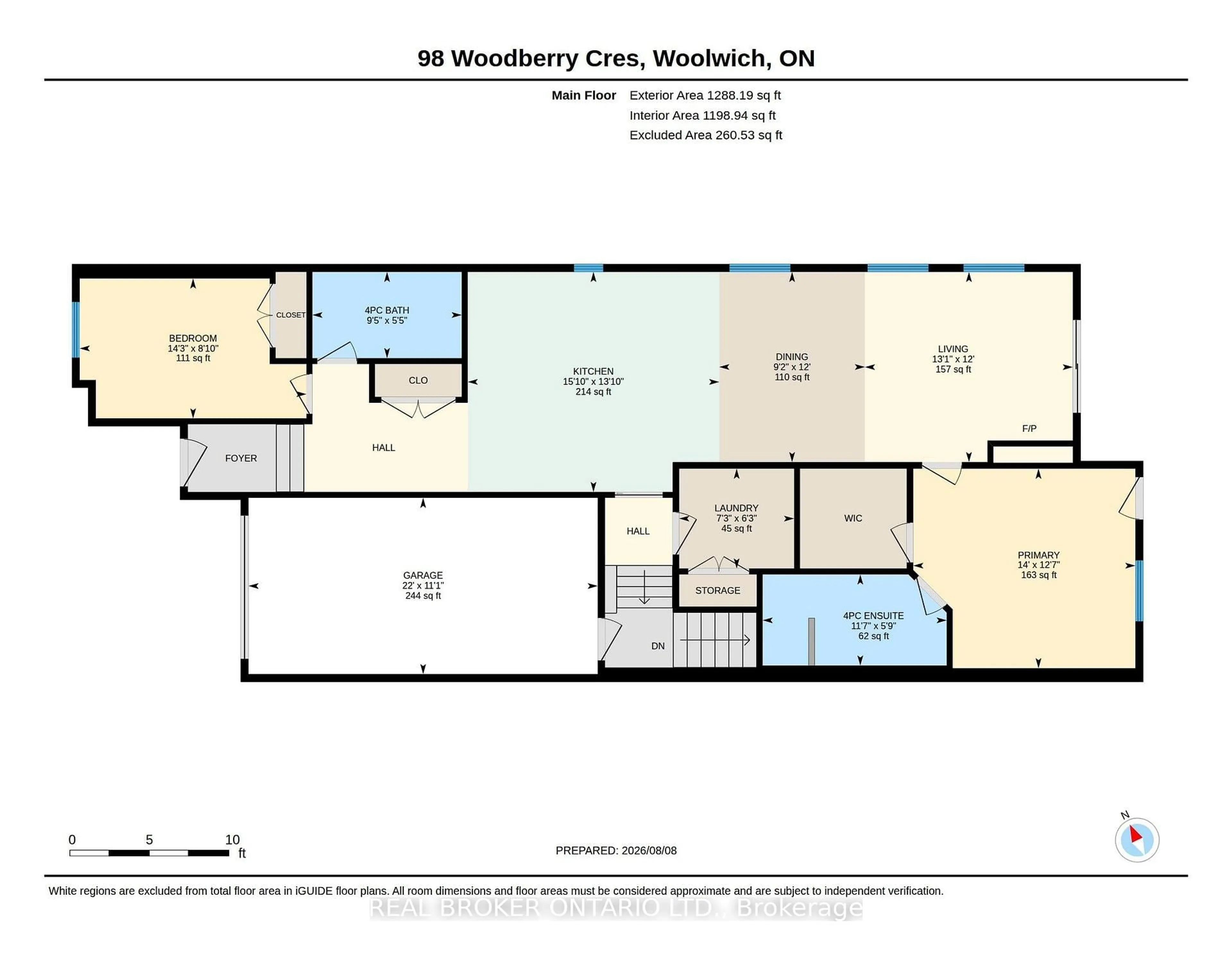 Floor plan for 98 Woodberry Cres, Woolwich Ontario N3B 3L1
