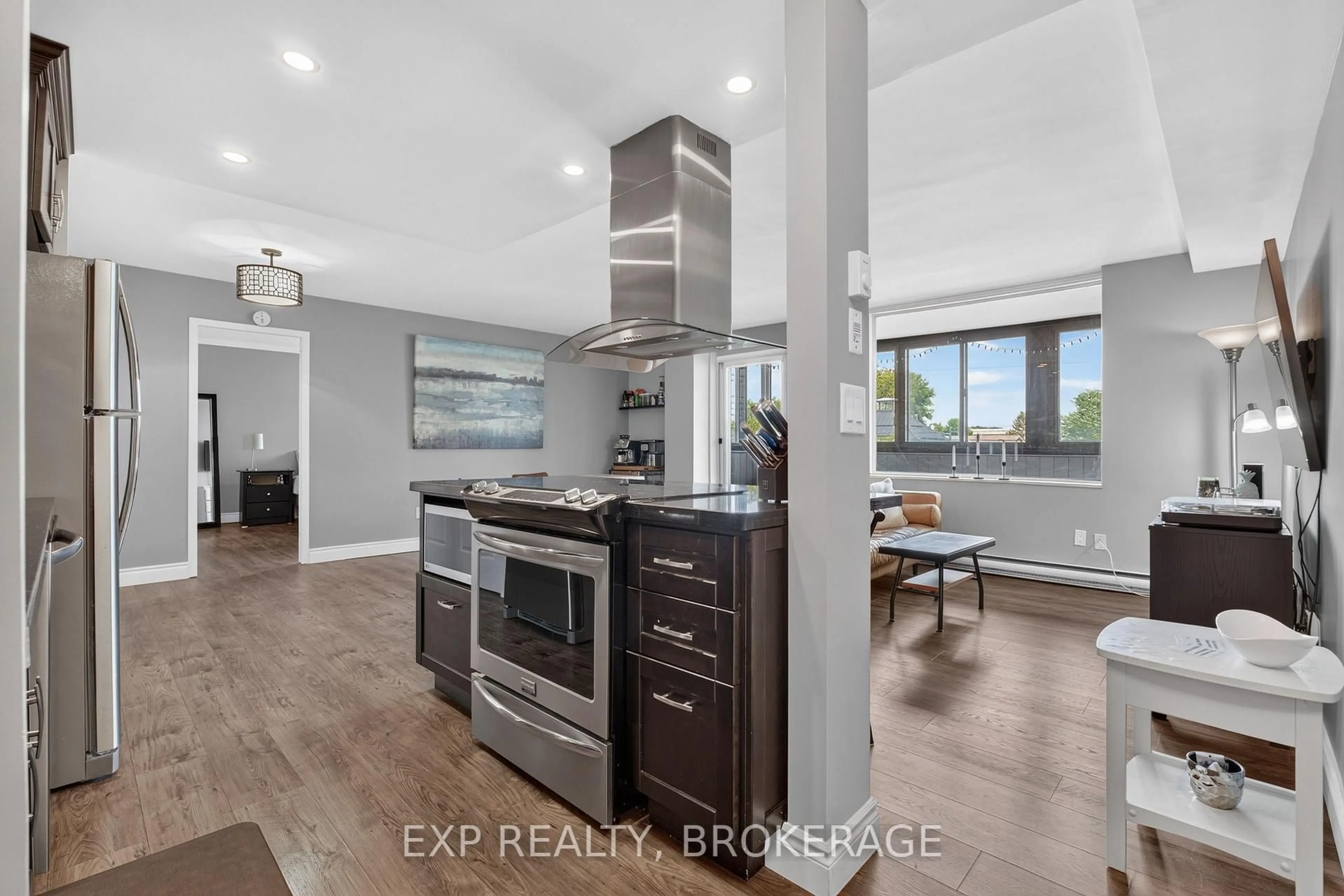 Open concept kitchen, ceramic/tile floor for 2 MOWAT Ave #202, Kingston Ontario K7M 1K1