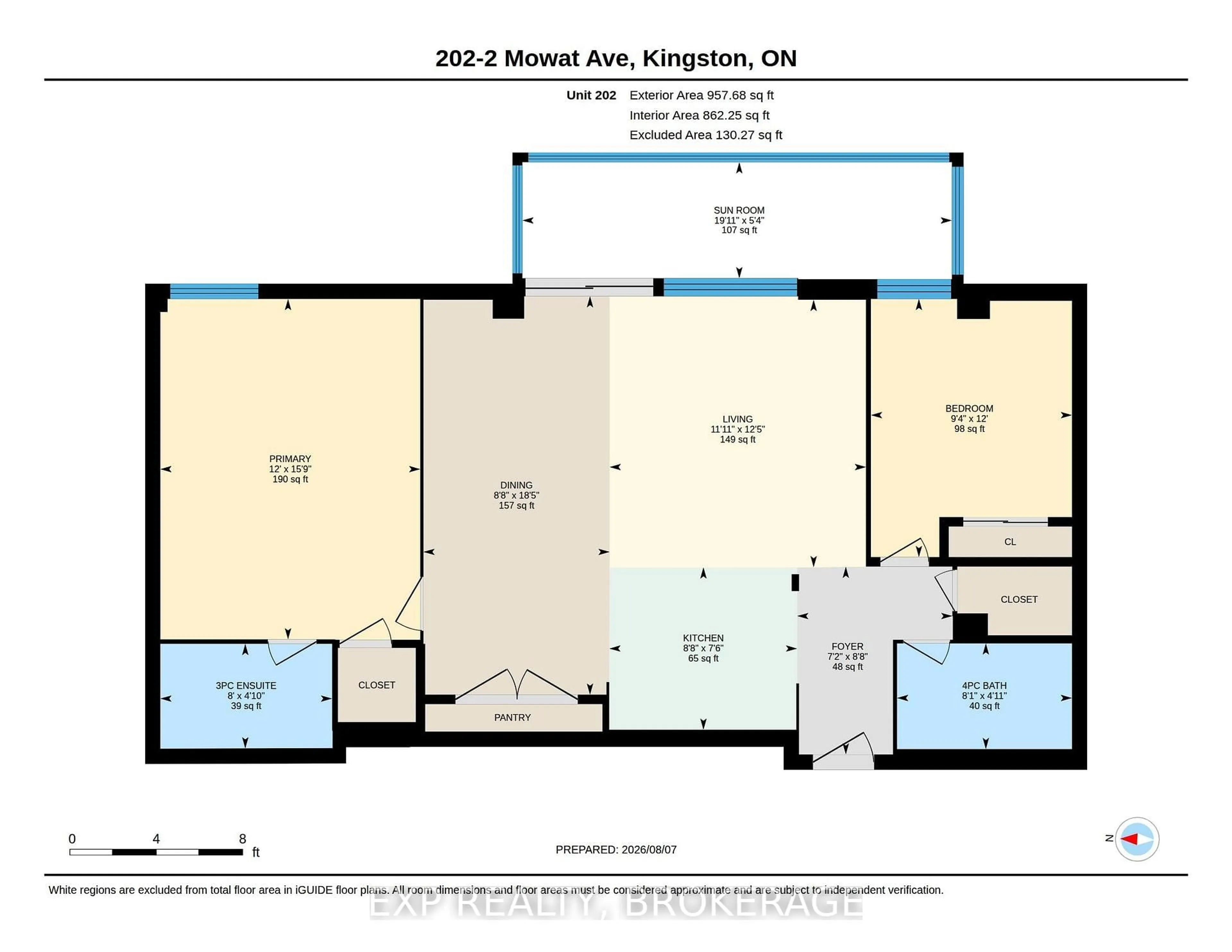 Floor plan for 2 MOWAT Ave #202, Kingston Ontario K7M 1K1